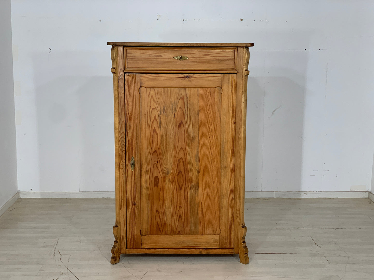 Biedermeier Schrank Wäscheschrank Holz Vertiko um 1880