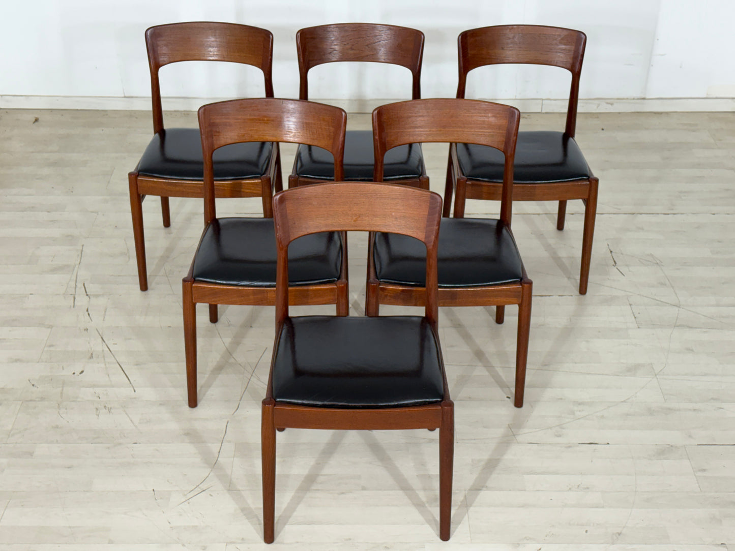 6x Henning Kjarnulf Teak Stühle Esszimmerstühle Stuhl Esszimmerstuhl Vintage