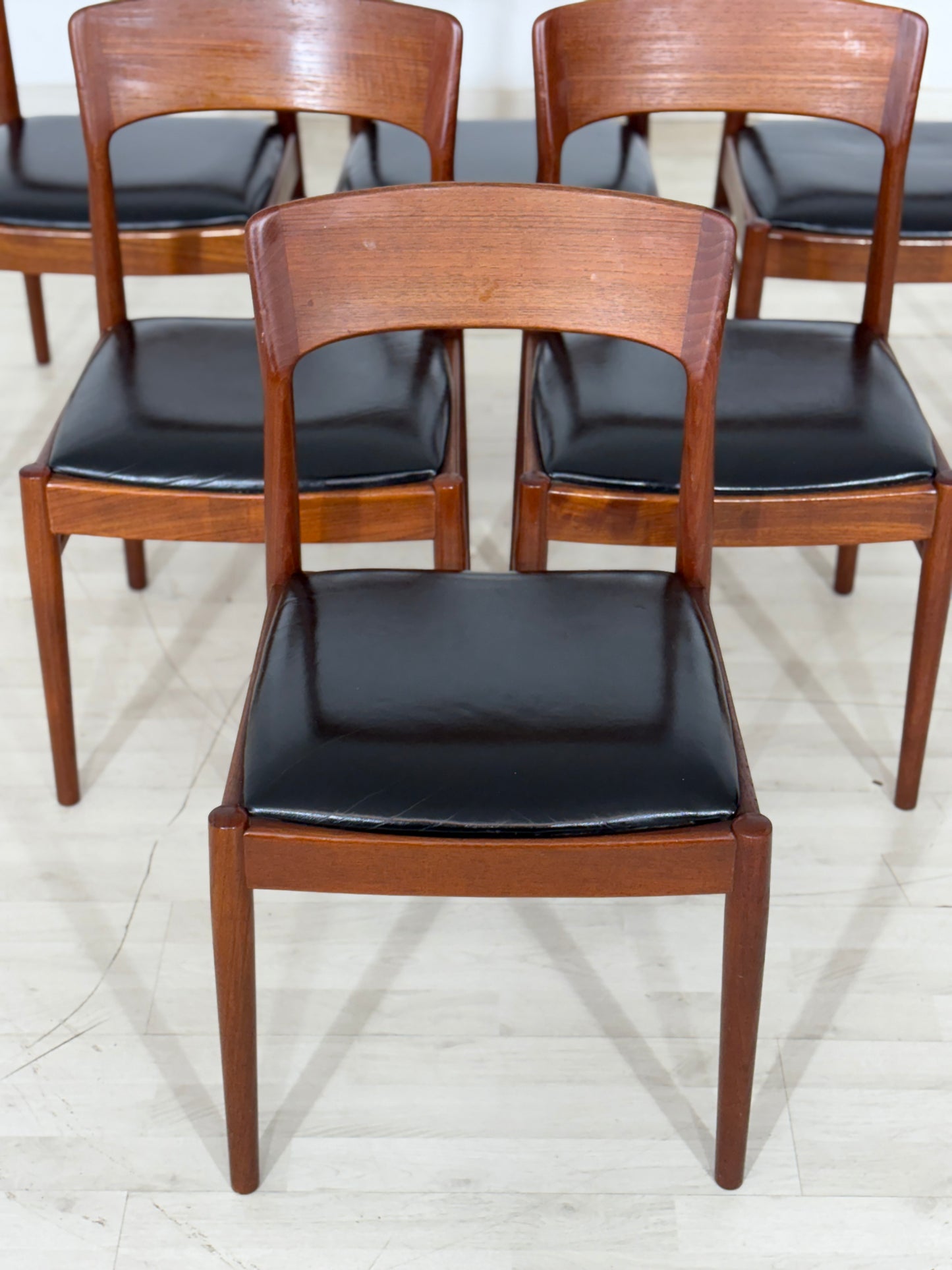 6x Henning Kjarnulf Teak Stühle Esszimmerstühle Stuhl Esszimmerstuhl Vintage