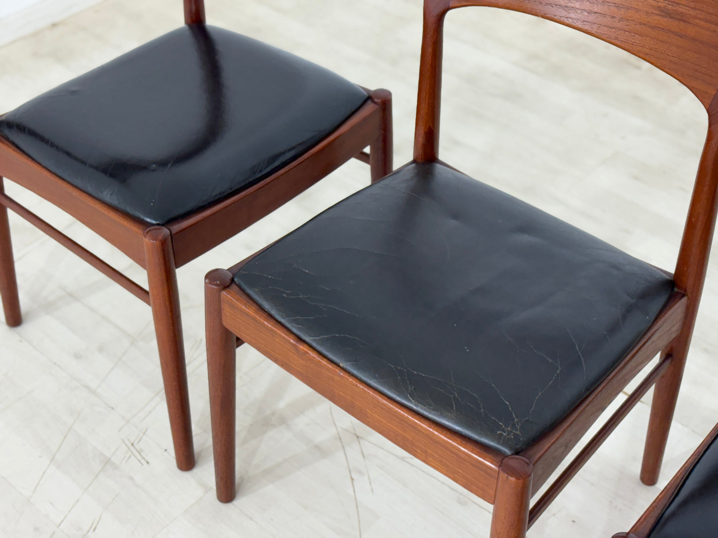 4x Henning Kjarnulf Teak Stühle Esszimmerstühle Stuhl Esszimmerstuhl Vintage