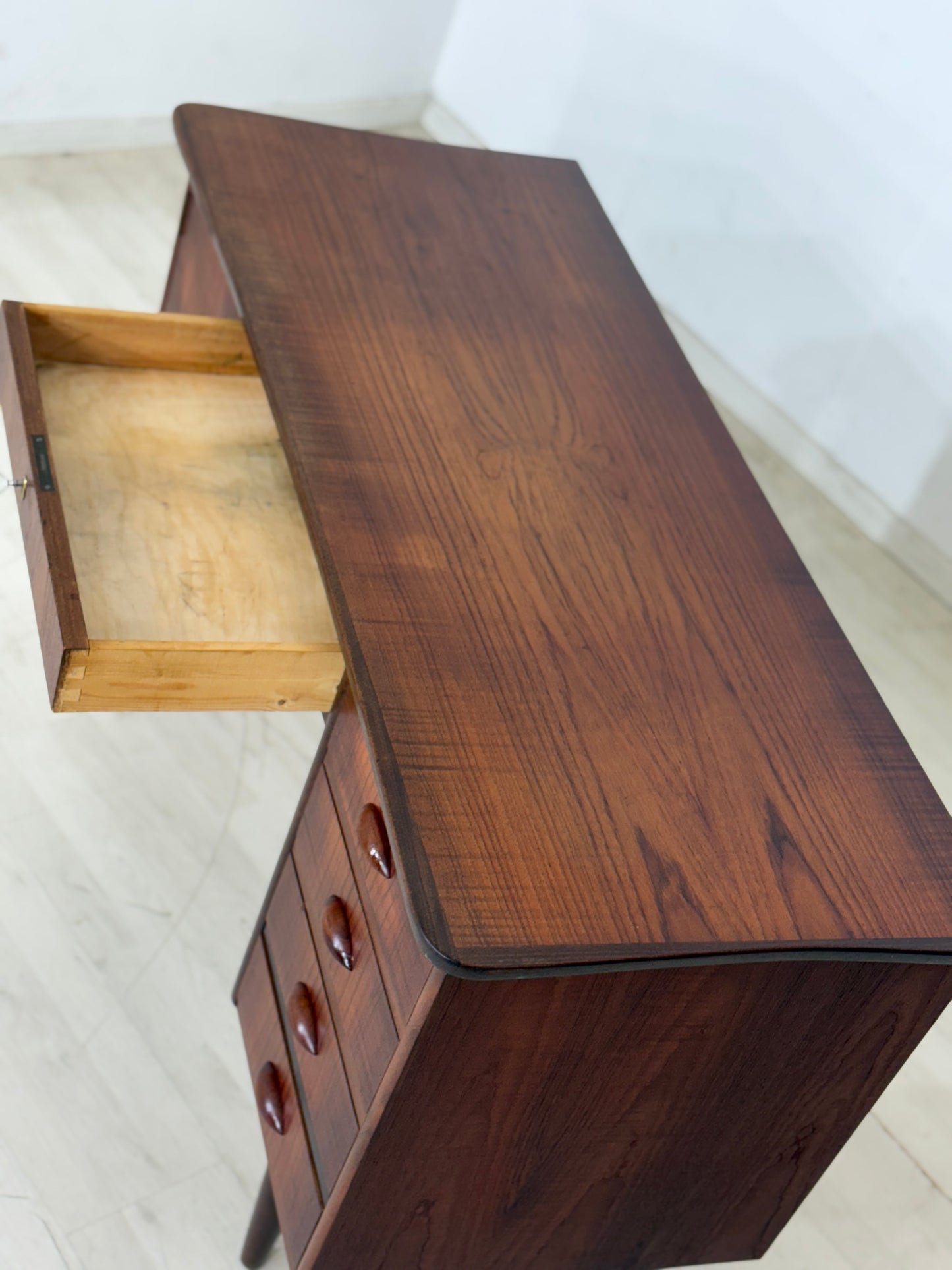 Danish Teak Desk Office Table Wood Vintage