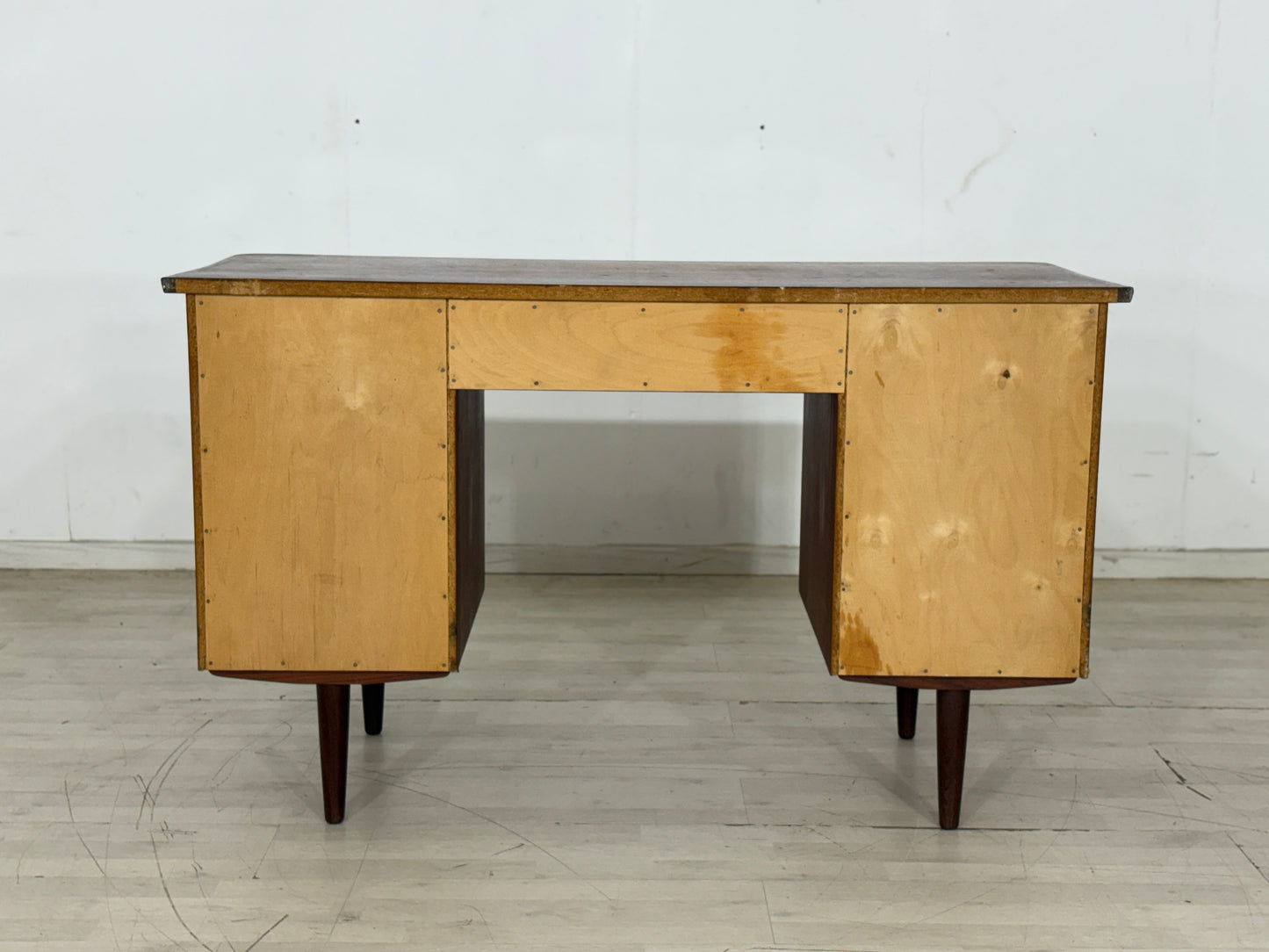 Danish Teak Desk Office Table Wood Vintage