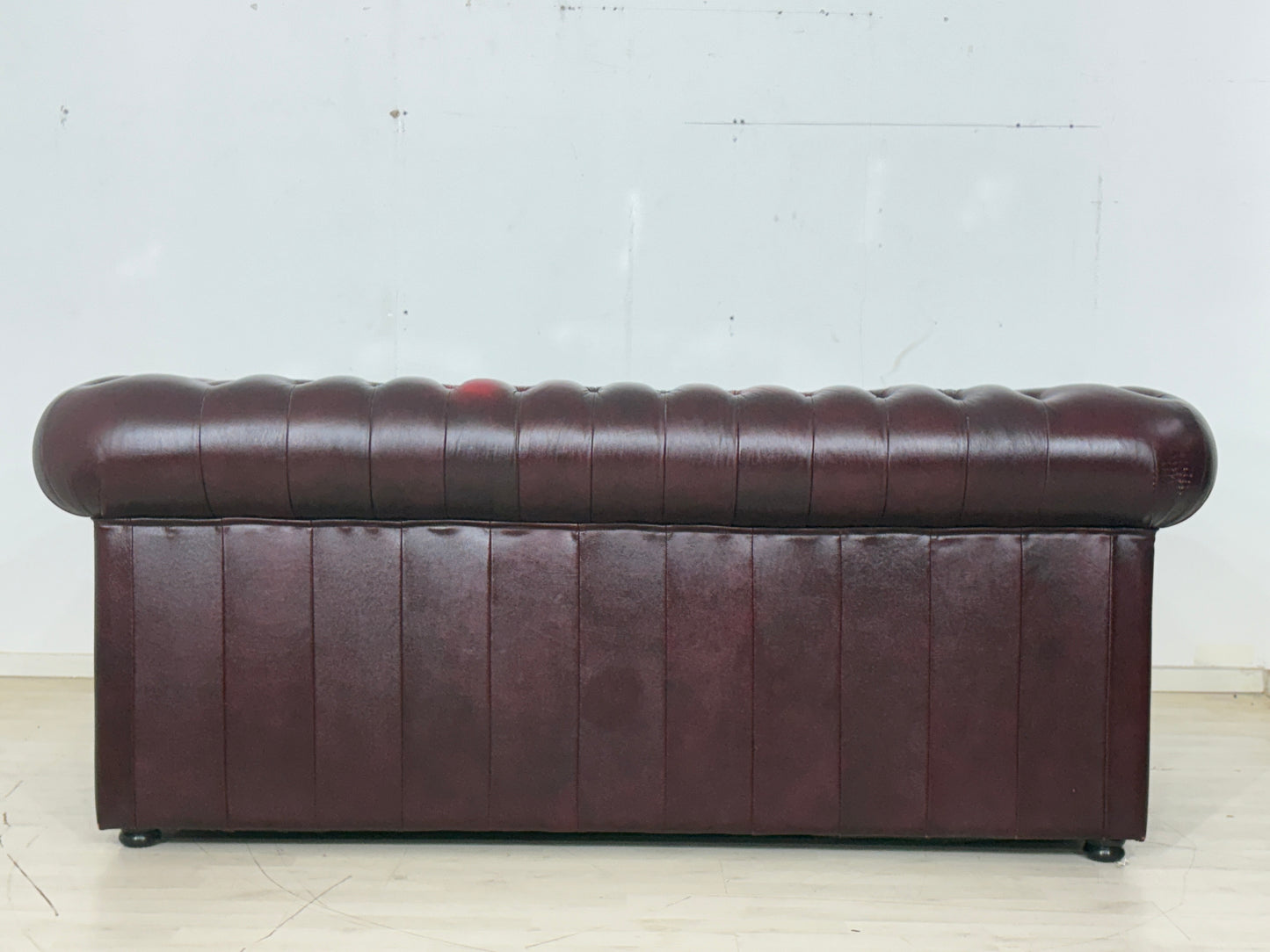 English Chesterfield Sofa Couch 3-Seater Vintage
