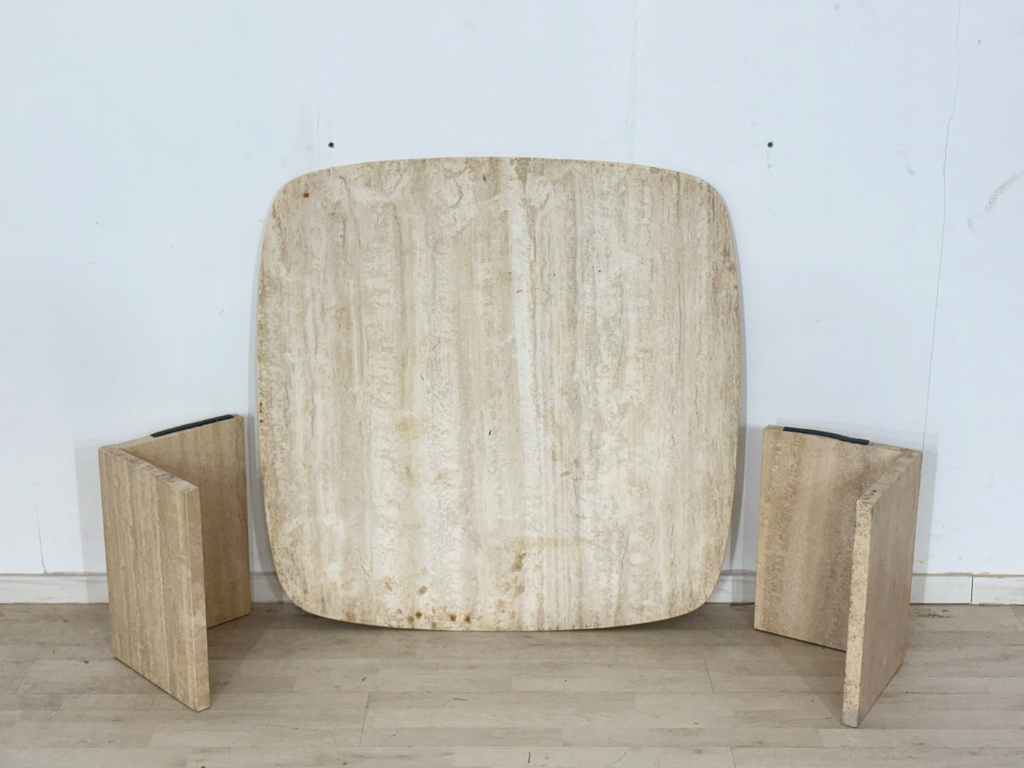 Vintage Travertin Couchtisch / 70er Jahre Tisch / Naturstein