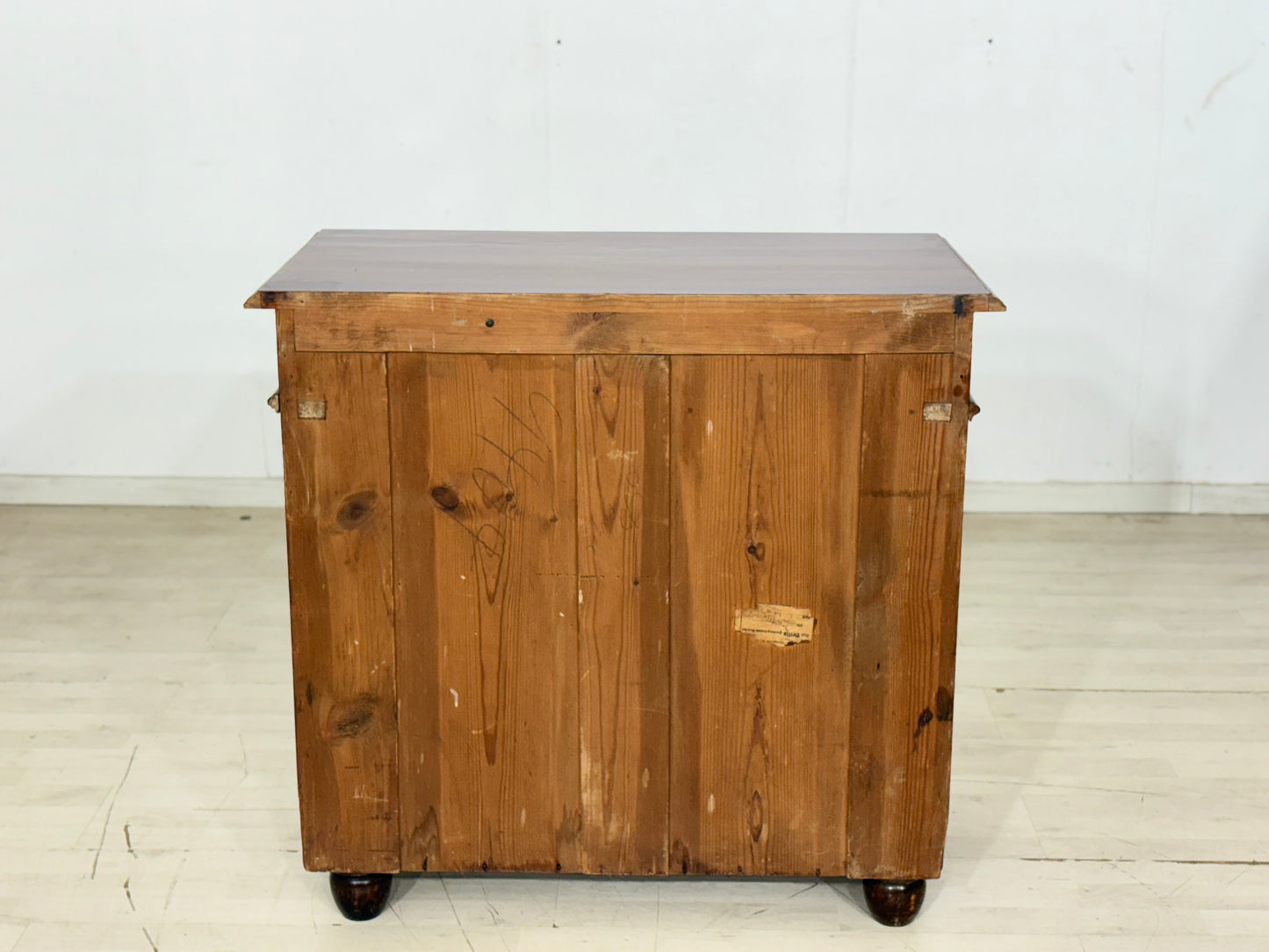 Sehr schönes Antikes Gründerzeit Vertiko Kommode um 1900 – Edles Nussbaumfurnier & Messingbeschläge