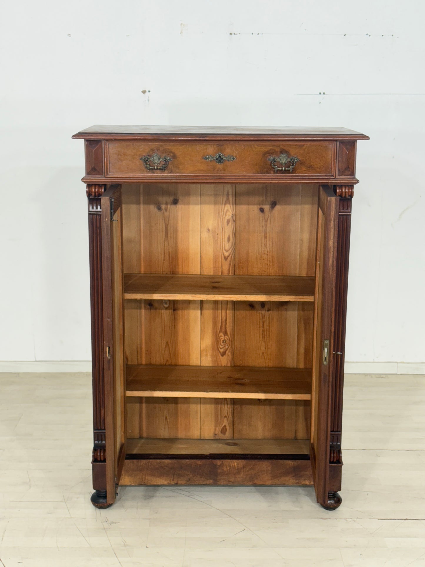 Gründerzeit Vertiko Holz Schrank Wohnzimmerschrank Antik um 1900