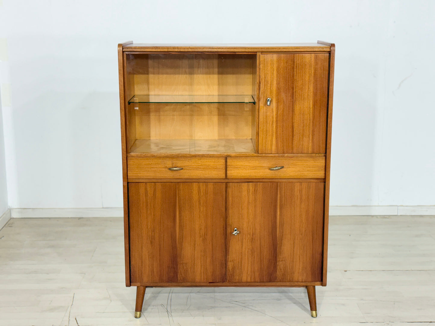 Mid Century Highboard Wohnzimmerschrank Schrank Flurschrank Anrichte Vintage