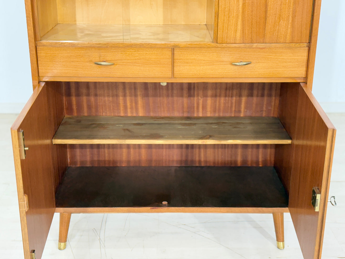 Mid Century Highboard Wohnzimmerschrank Schrank Flurschrank Anrichte Vintage
