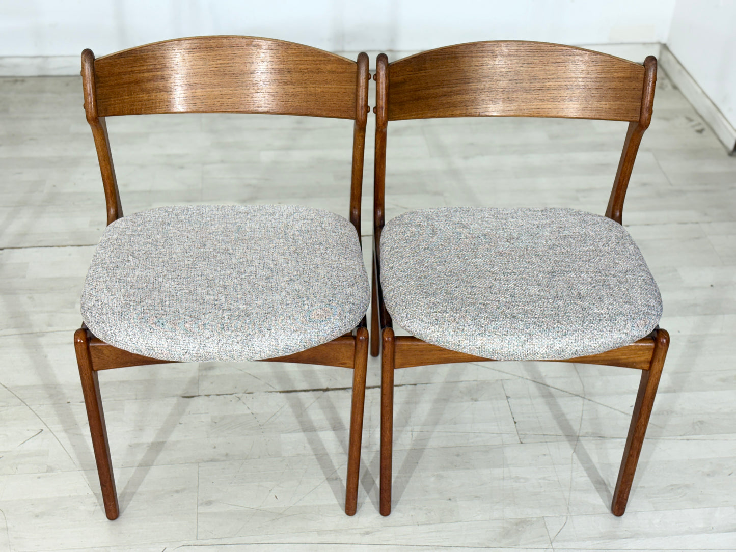 4x Teak Stühle Esszimmerstühle von Erik Buch für OD Møbler Model 49 Vintage