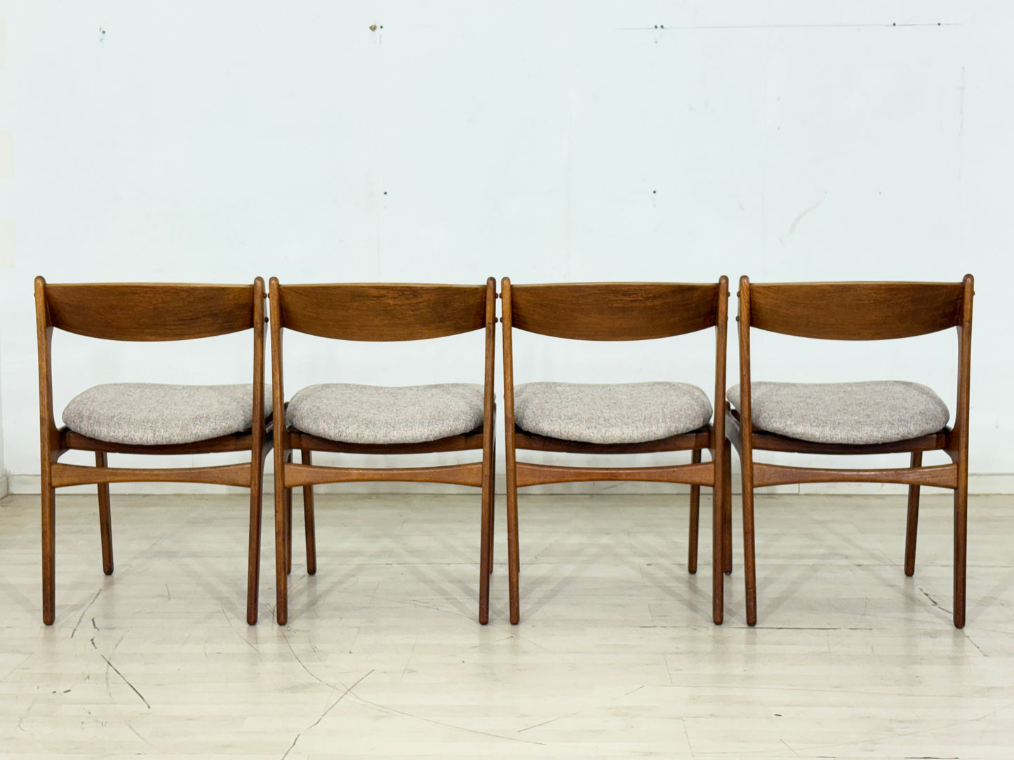 4x Teak Stühle Esszimmerstühle von Erik Buch für OD Møbler Model 49 Vintage