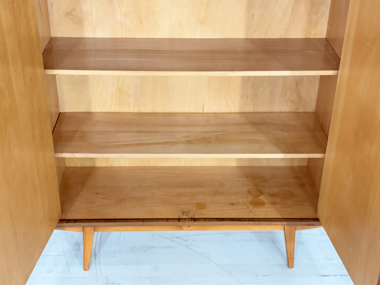 Mid Century Wäscheschrank Schrank Schuhschrank Flurschrank Vintage