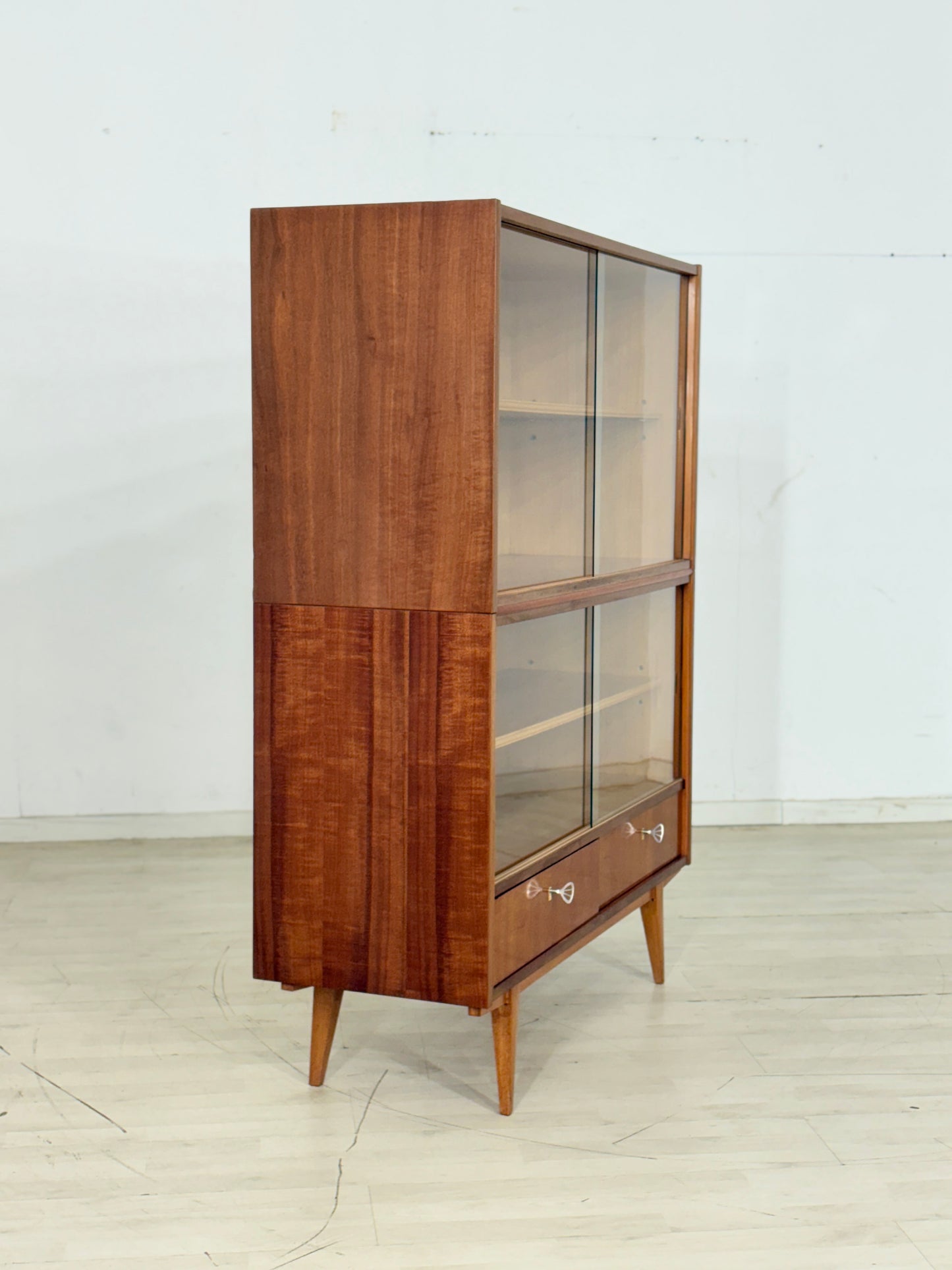 Mid Century Vitrine Anrichte Vitrinenschrank Regal Vintage 1964