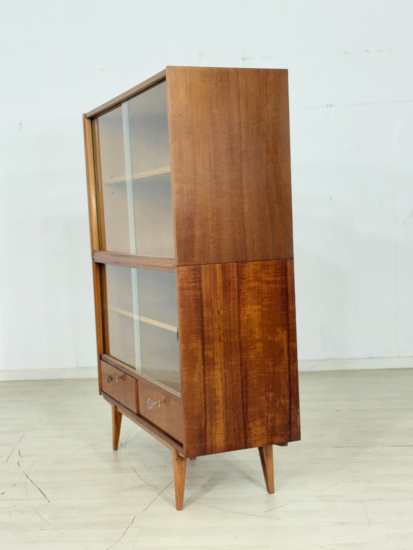 Mid Century Vitrine Anrichte Vitrinenschrank Regal Vintage 1964