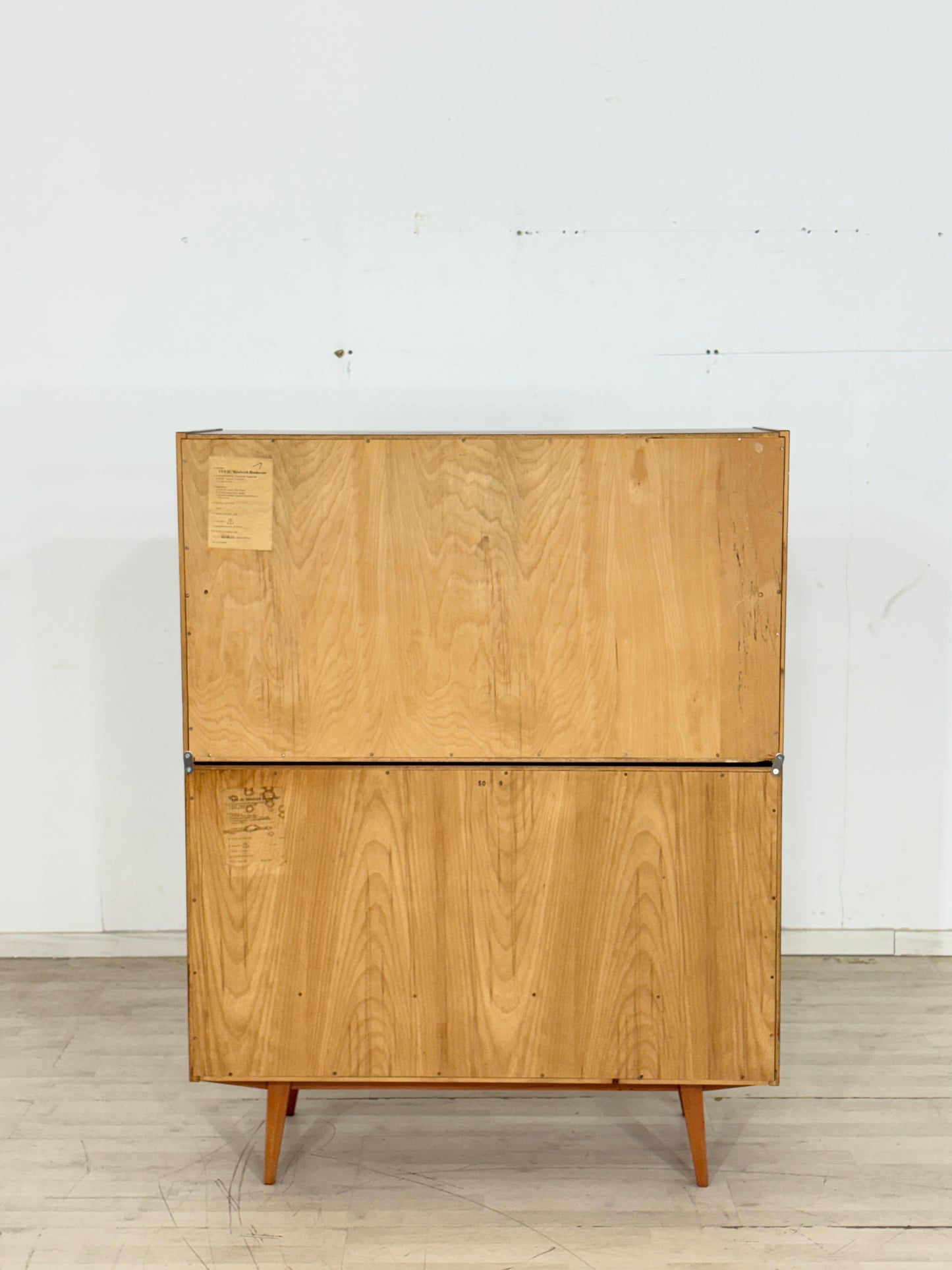 60er Jahre Vitrine Regal Vitrinenschrank Fächerschrank Vintage Highboard