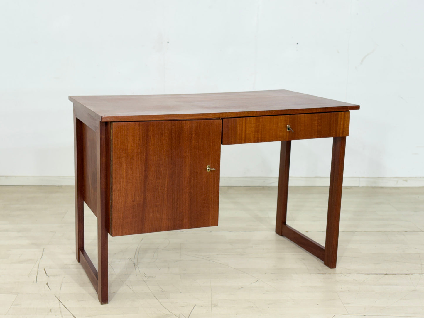 Mid Century Schreibtisch Damentisch Holz Tisch Vintage Desk