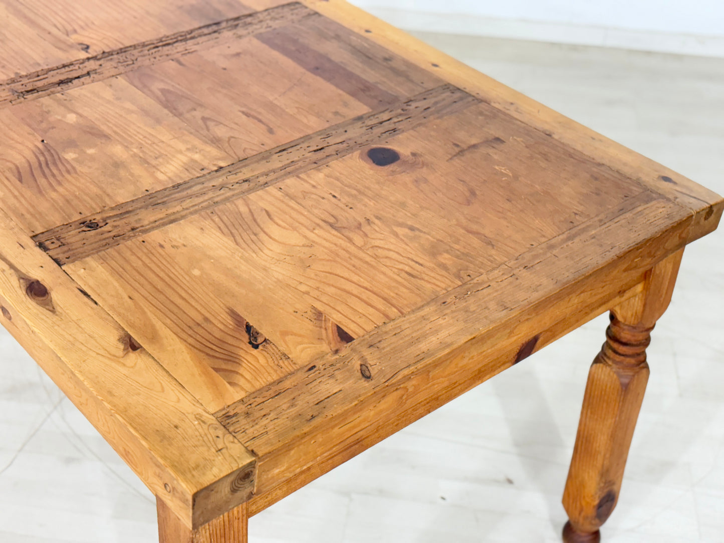 Massiver Holz Esstisch Tisch Küchentisch Kiefernholz um 1920