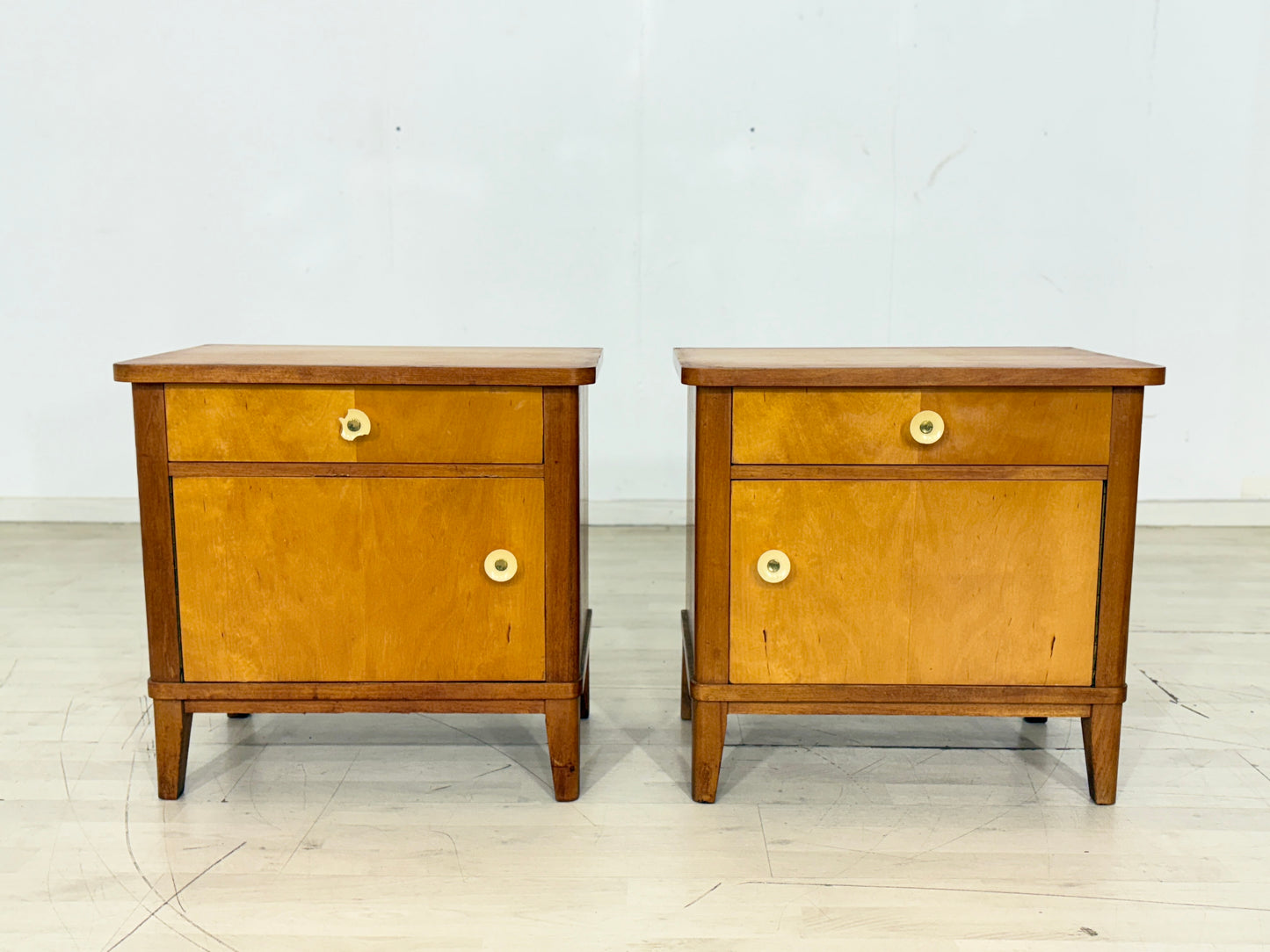 2x Vintage Nachttische Nachtschränke Beistelltische Kommode