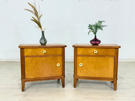2x Vintage Nachttische Nachtschränke Beistelltische Kommode