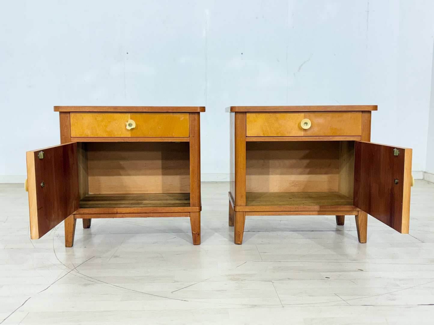 2x Vintage Nachttische Nachtschränke Beistelltische Kommode