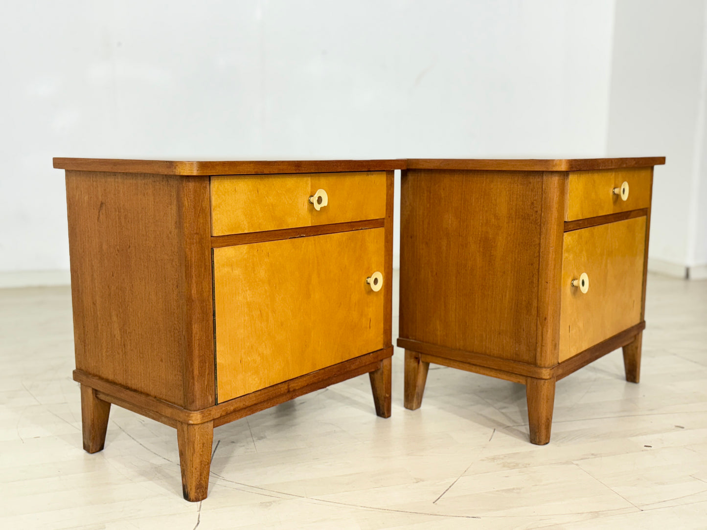 2x Vintage Nachttische Nachtschränke Beistelltische Kommode