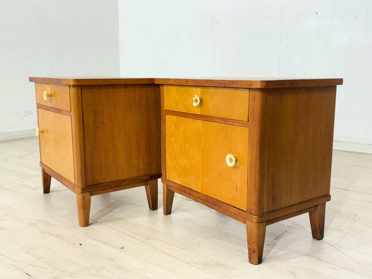 2x Vintage Nachttische Nachtschränke Beistelltische Kommode