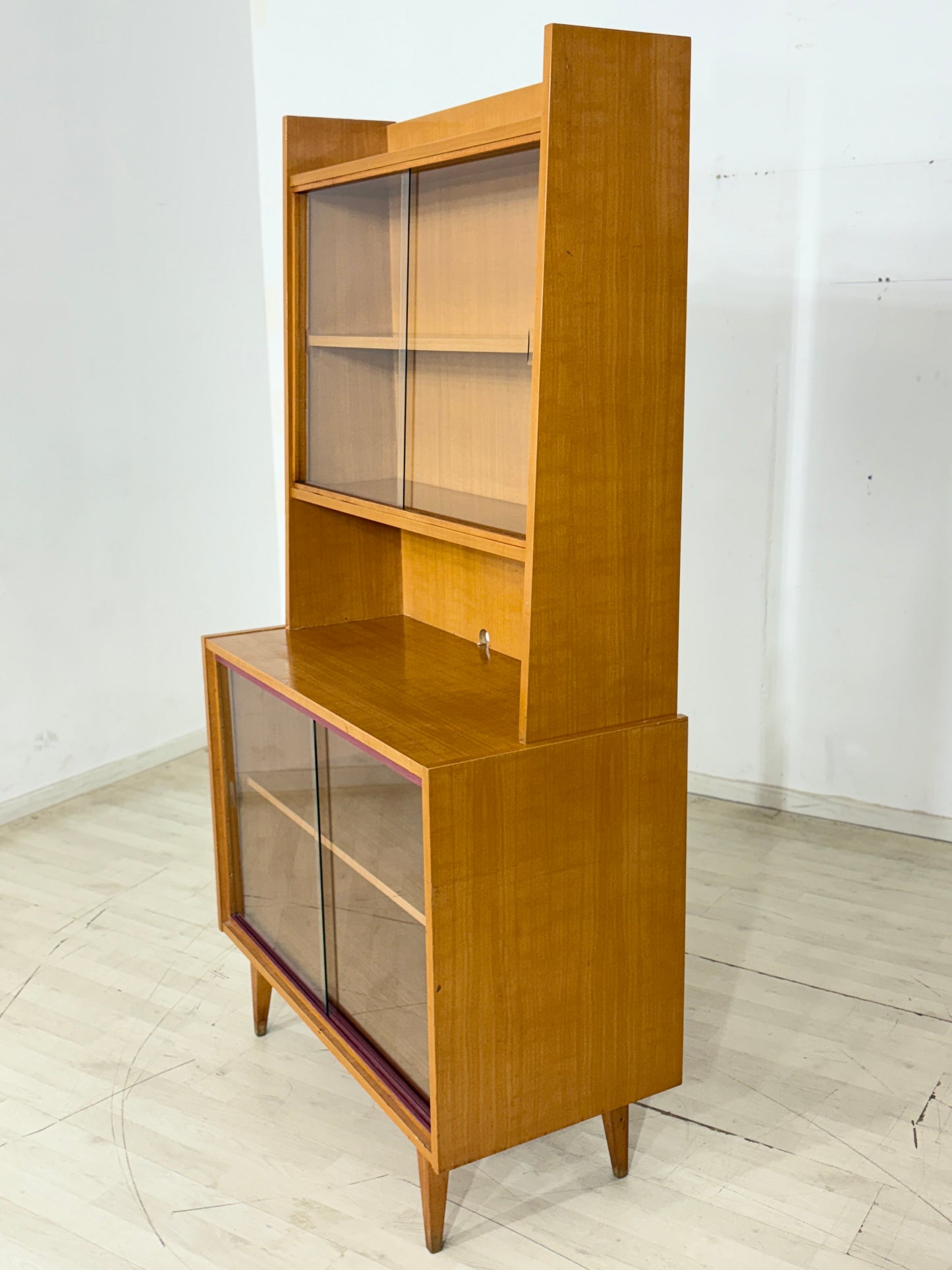 Mid Century Vitrine Schrank Wohnzimmerschrank Vintage Highboard