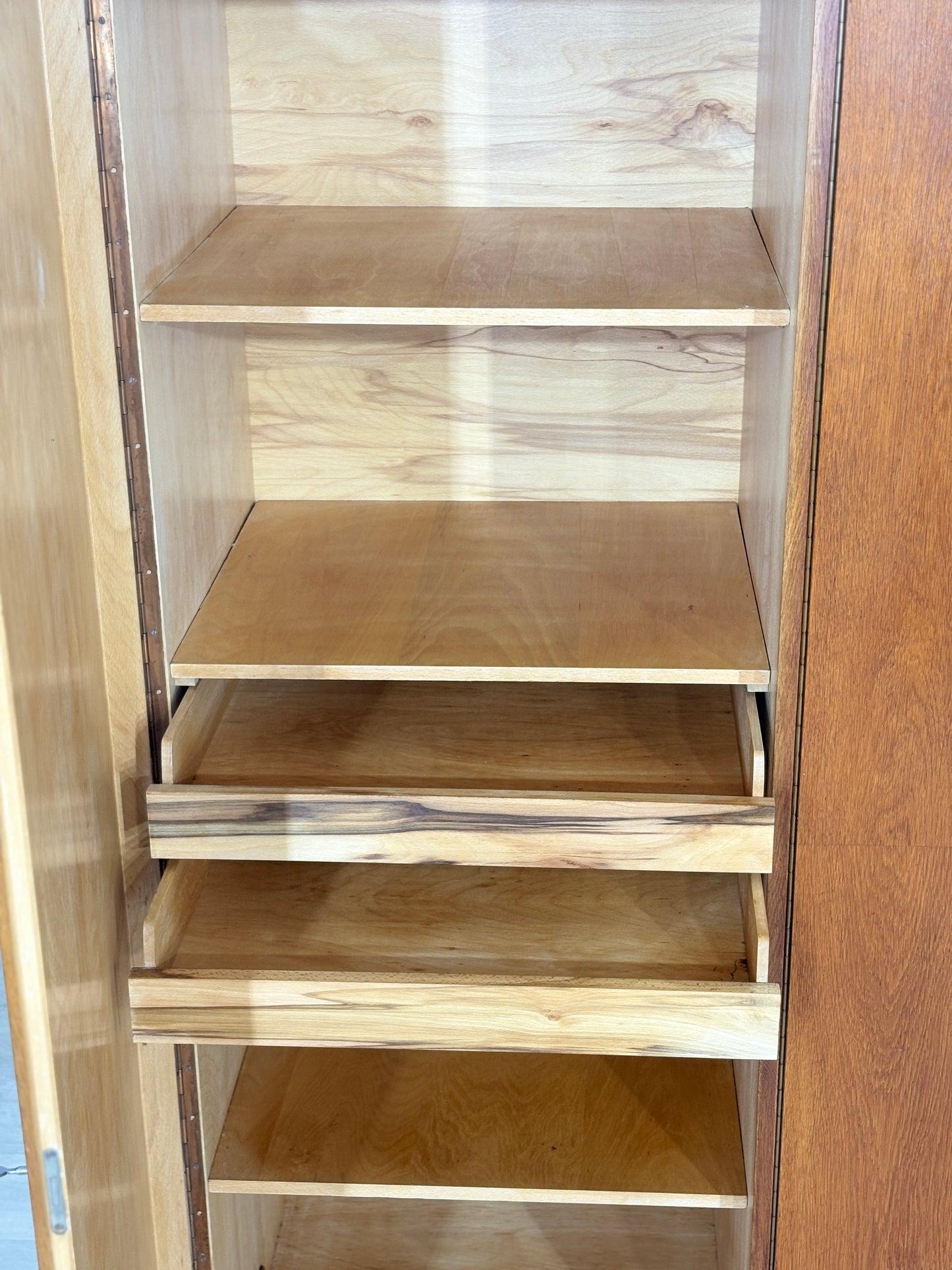 60er Jahre Kleiderschrank Holz Schrank Wäscheschrank Vintage