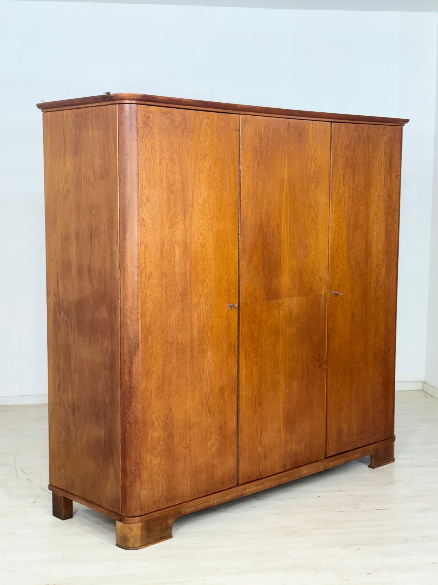 60er Jahre Kleiderschrank Holz Schrank Wäscheschrank Vintage