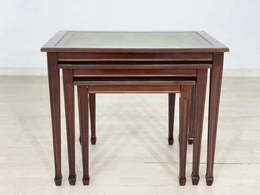 3er Set Kolonialstil Beistelltische Tische Ablage Vintage