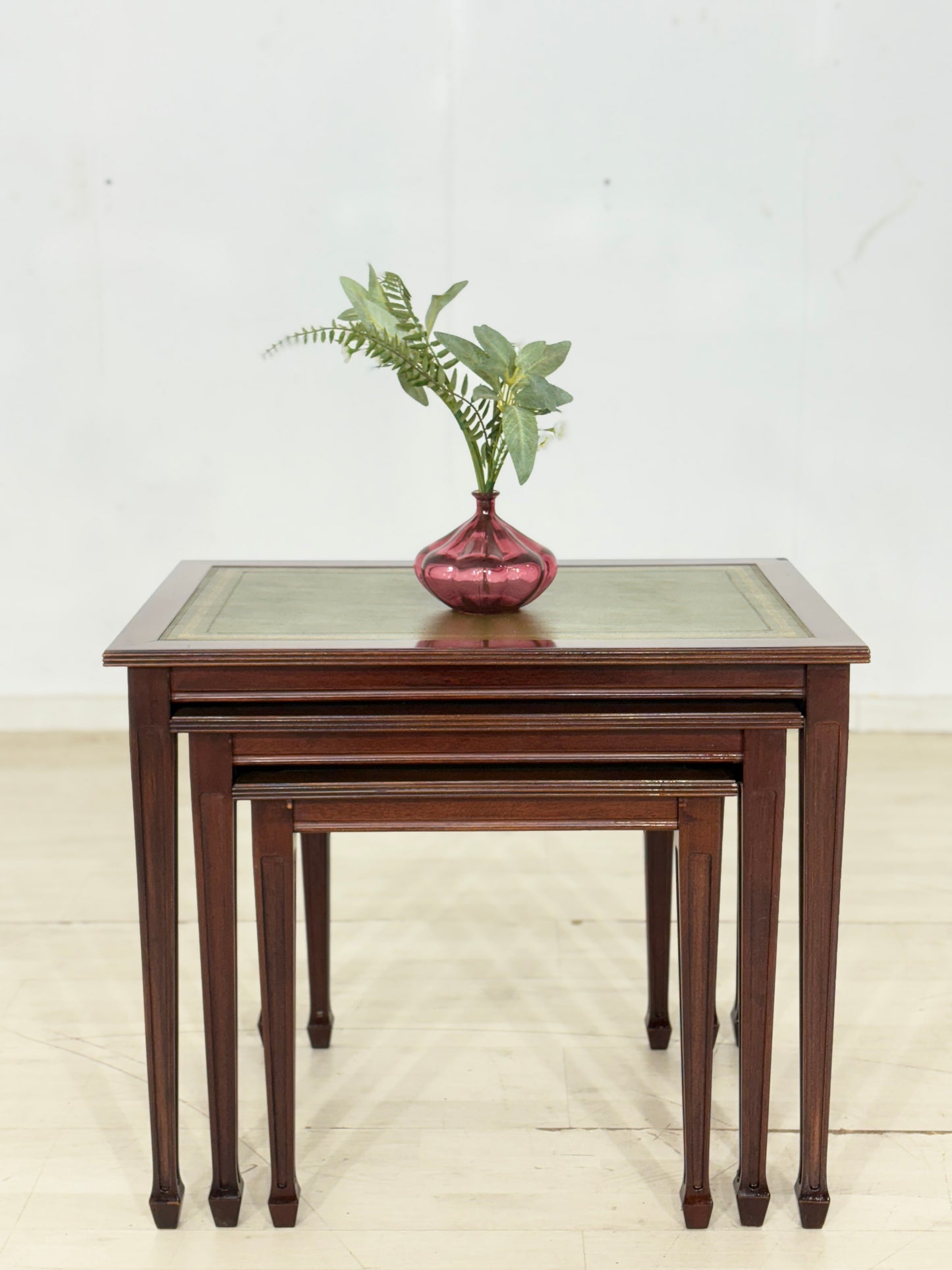 3er Set Kolonialstil Beistelltische Tische Ablage Vintage