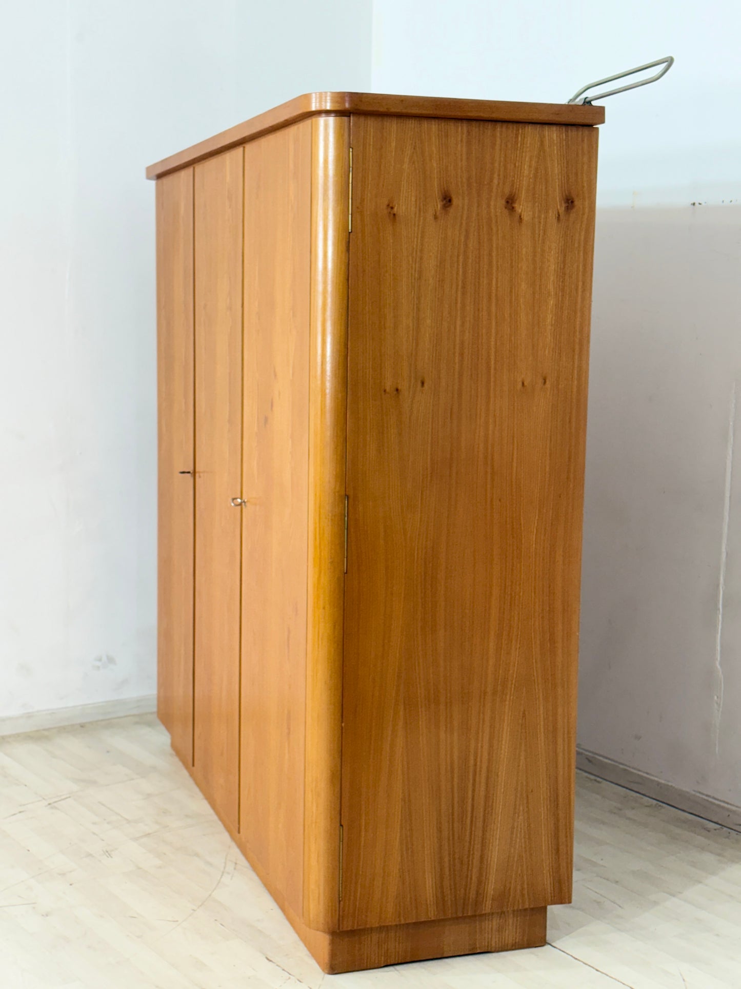 Mid Century Kleiderschrank Holz Schrank Wäscheschrank Vintage