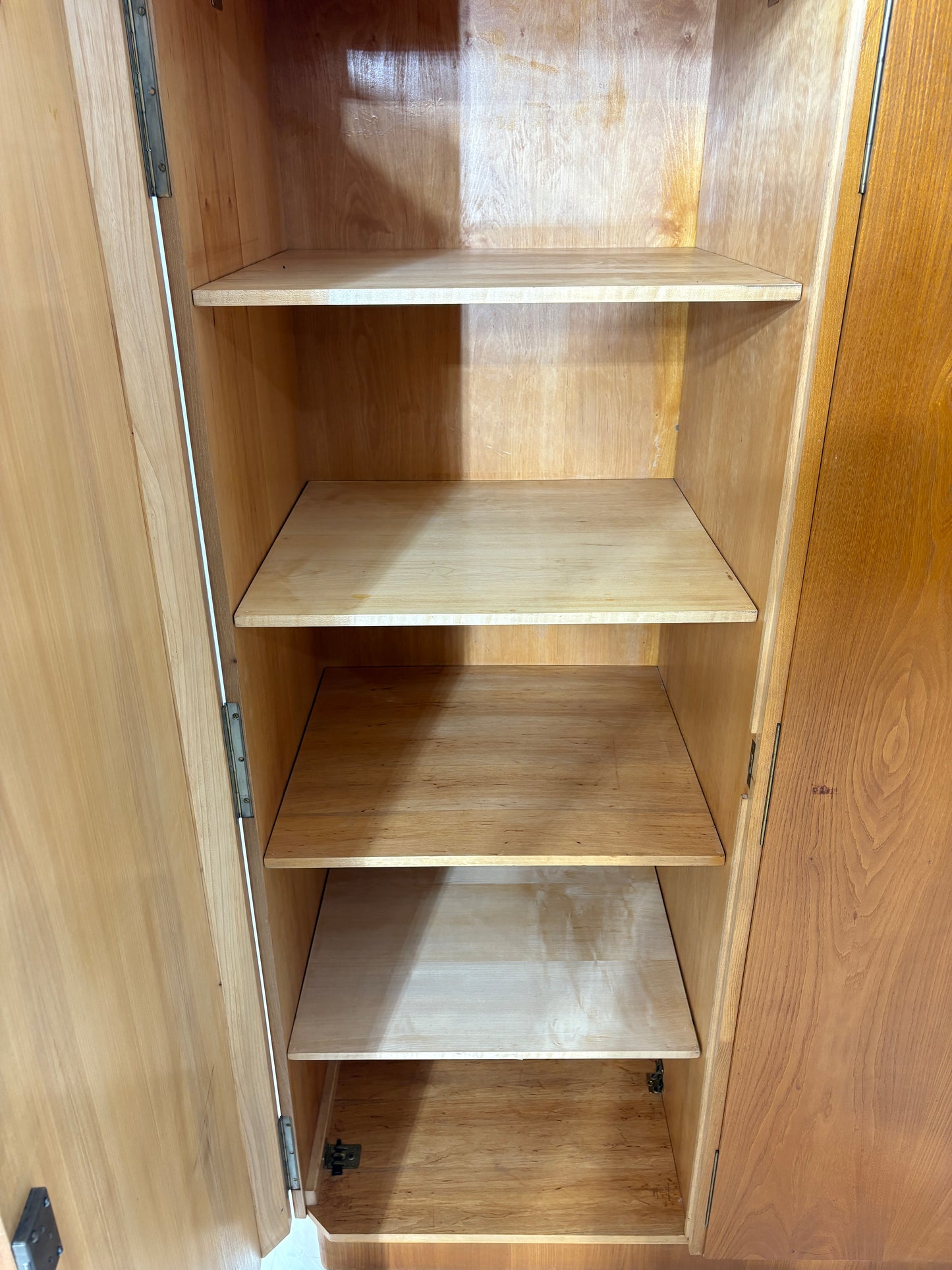Mid Century Kleiderschrank Holz Schrank Wäscheschrank Vintage