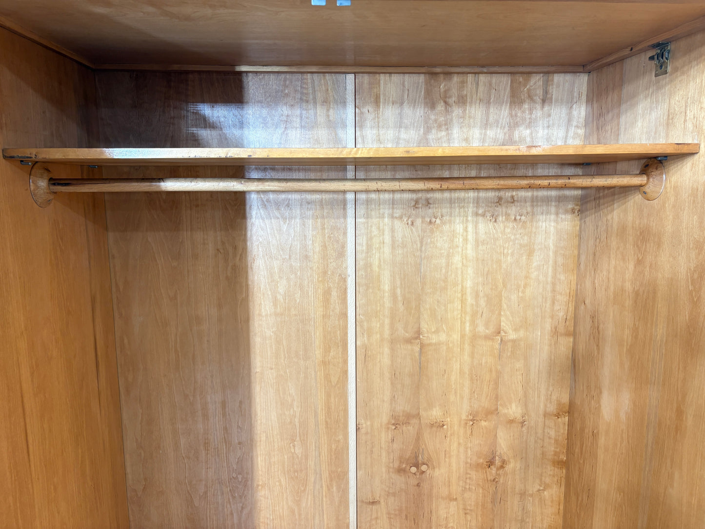 Mid Century Kleiderschrank Holz Schrank Wäscheschrank Vintage