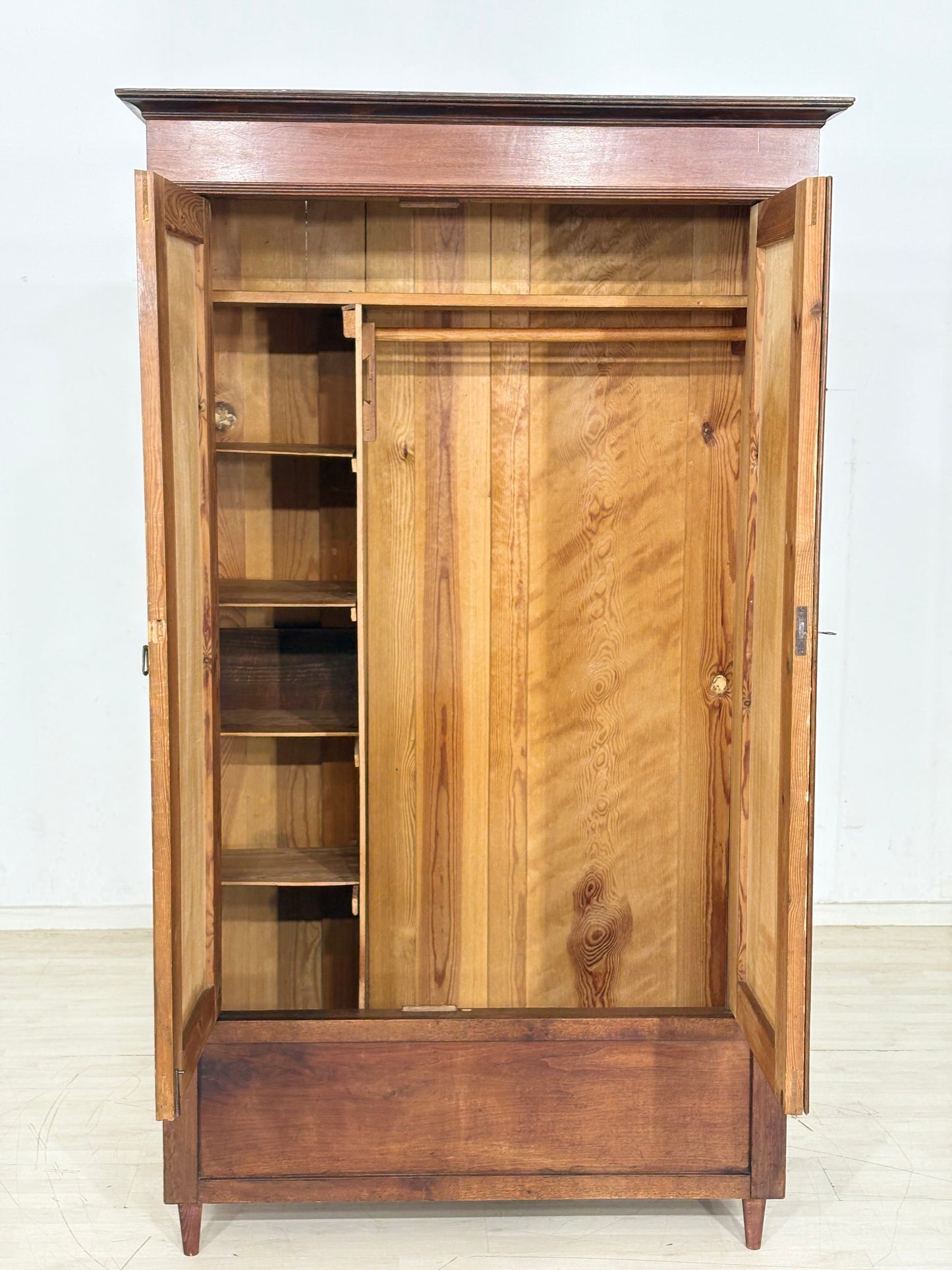 Gründerzeit Kleiderschrank Wäscheschrank Holz Schrank um 1900