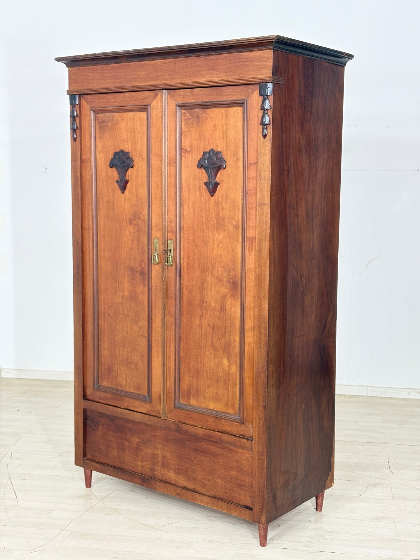 Gründerzeit Kleiderschrank Wäscheschrank Holz Schrank um 1900