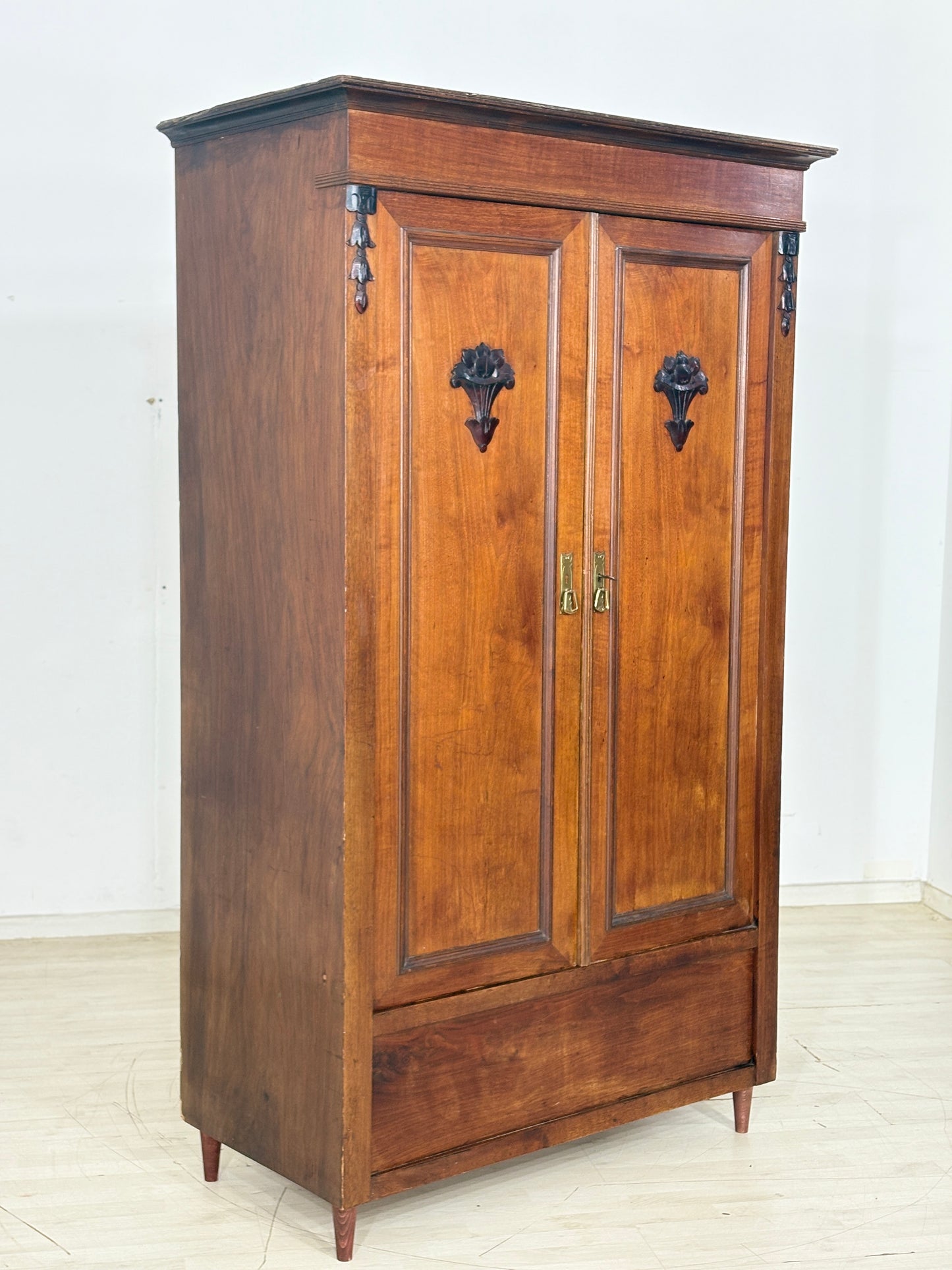 Gründerzeit Kleiderschrank Wäscheschrank Holz Schrank um 1900