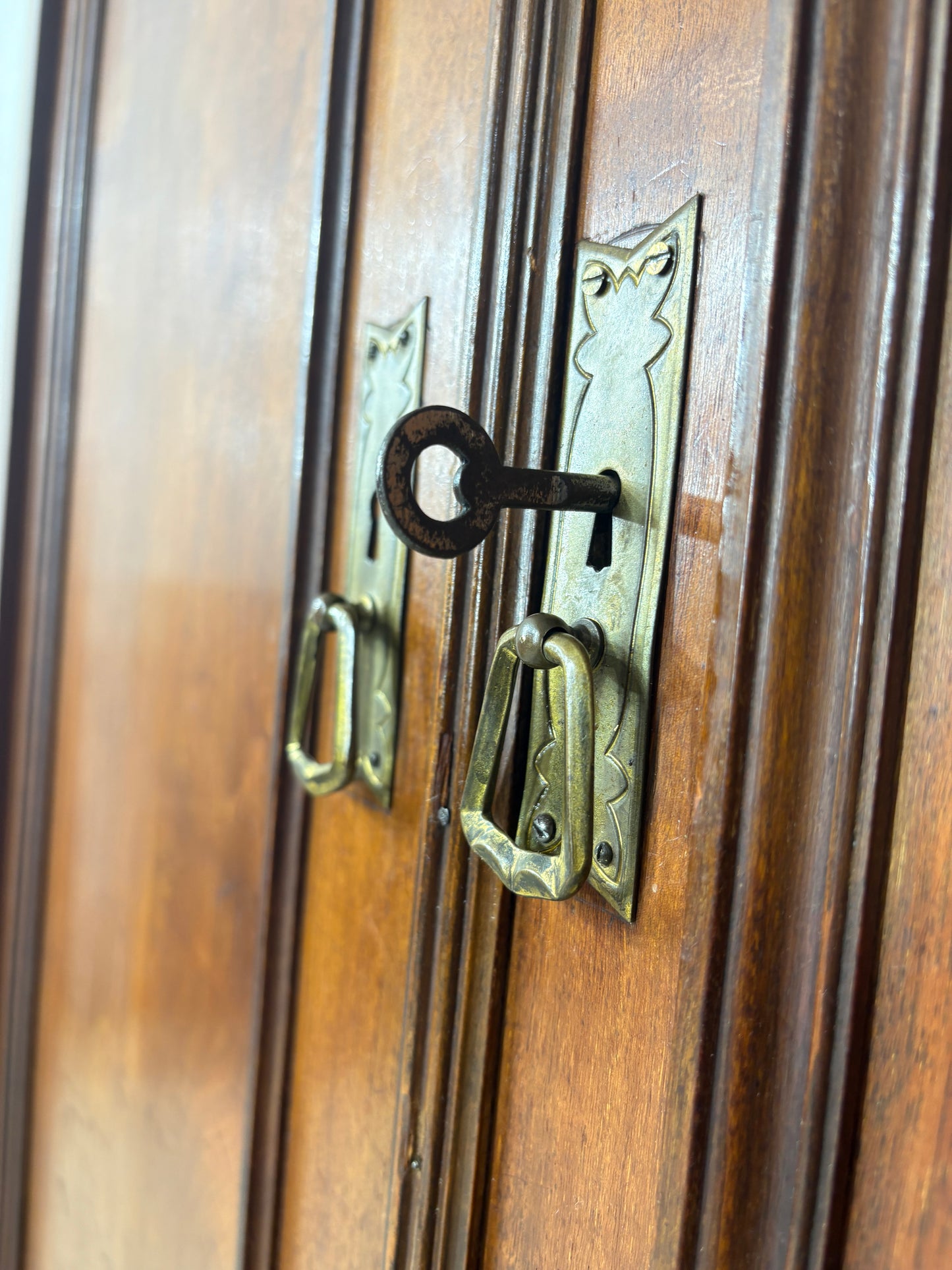 Gründerzeit Kleiderschrank Wäscheschrank Holz Schrank um 1900