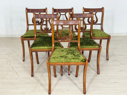 6x Mahagoni Stühle Esszimmerstühle Stuhl Esszimmerstuhl Vintage