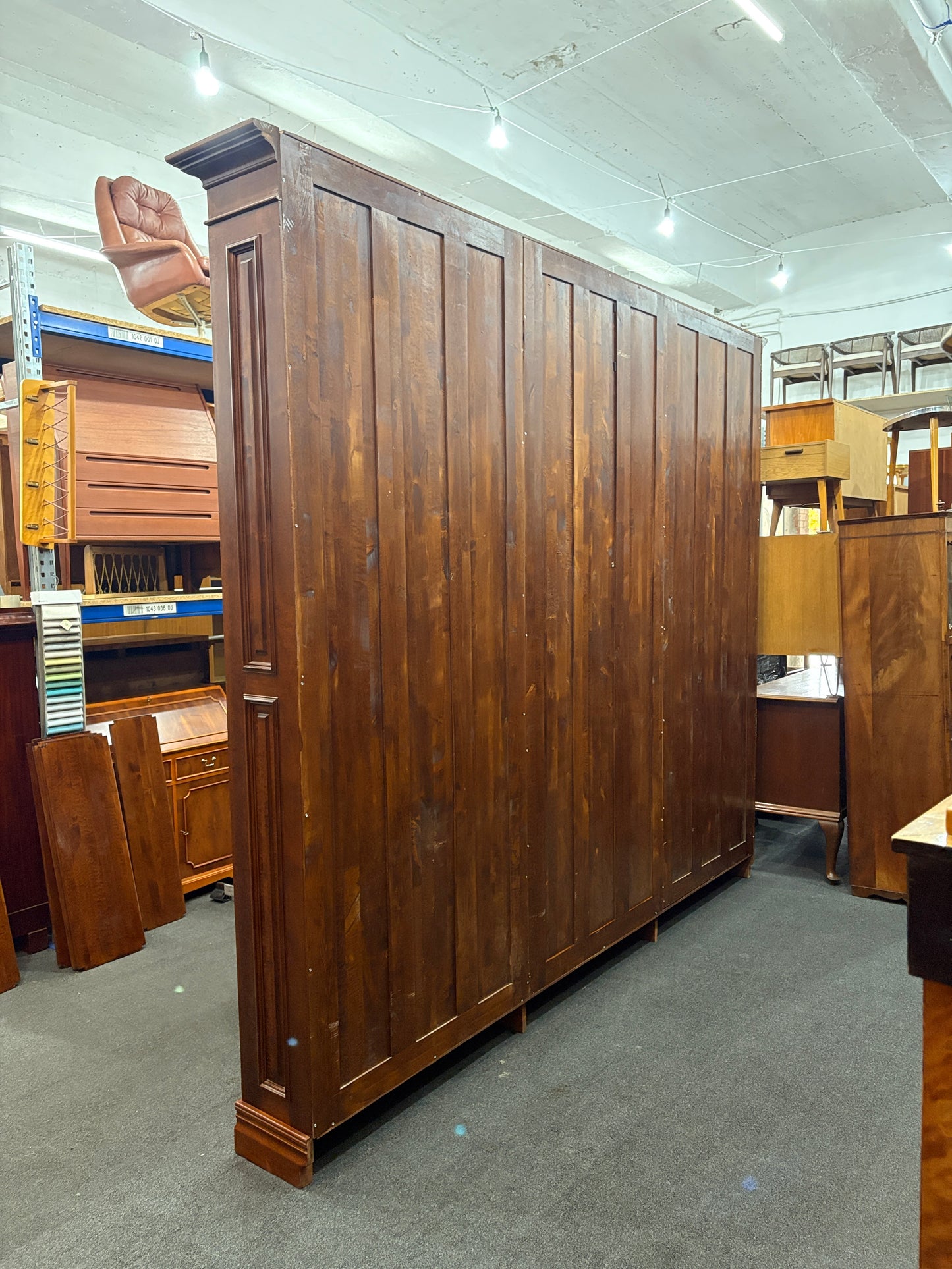 Großes Regal Bücherregal Bücherwand Bibliotheksregal Vintage