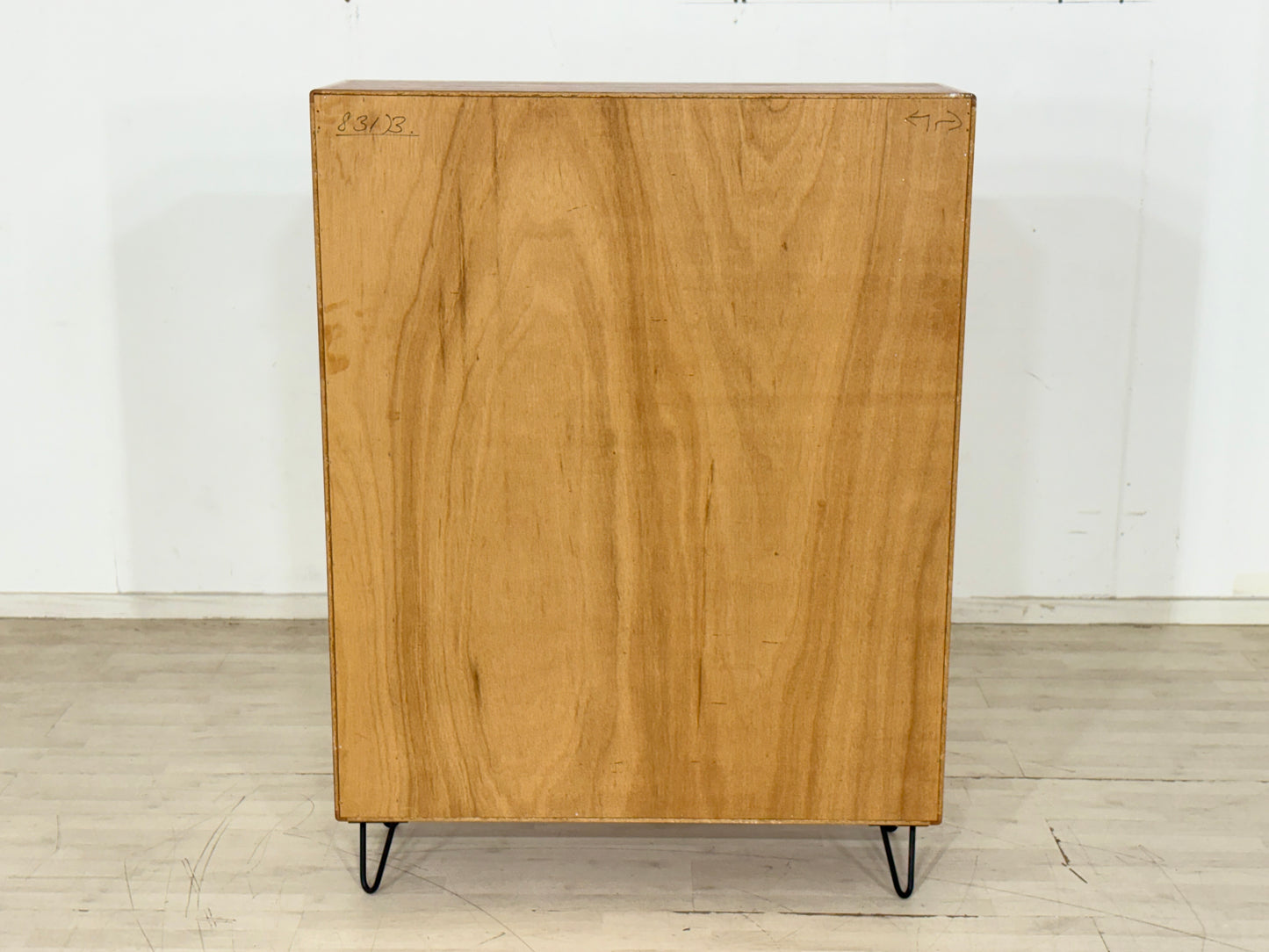 Drylund Teak Schrank / Jalousietür Wäscheschrank / Vintage Highboard