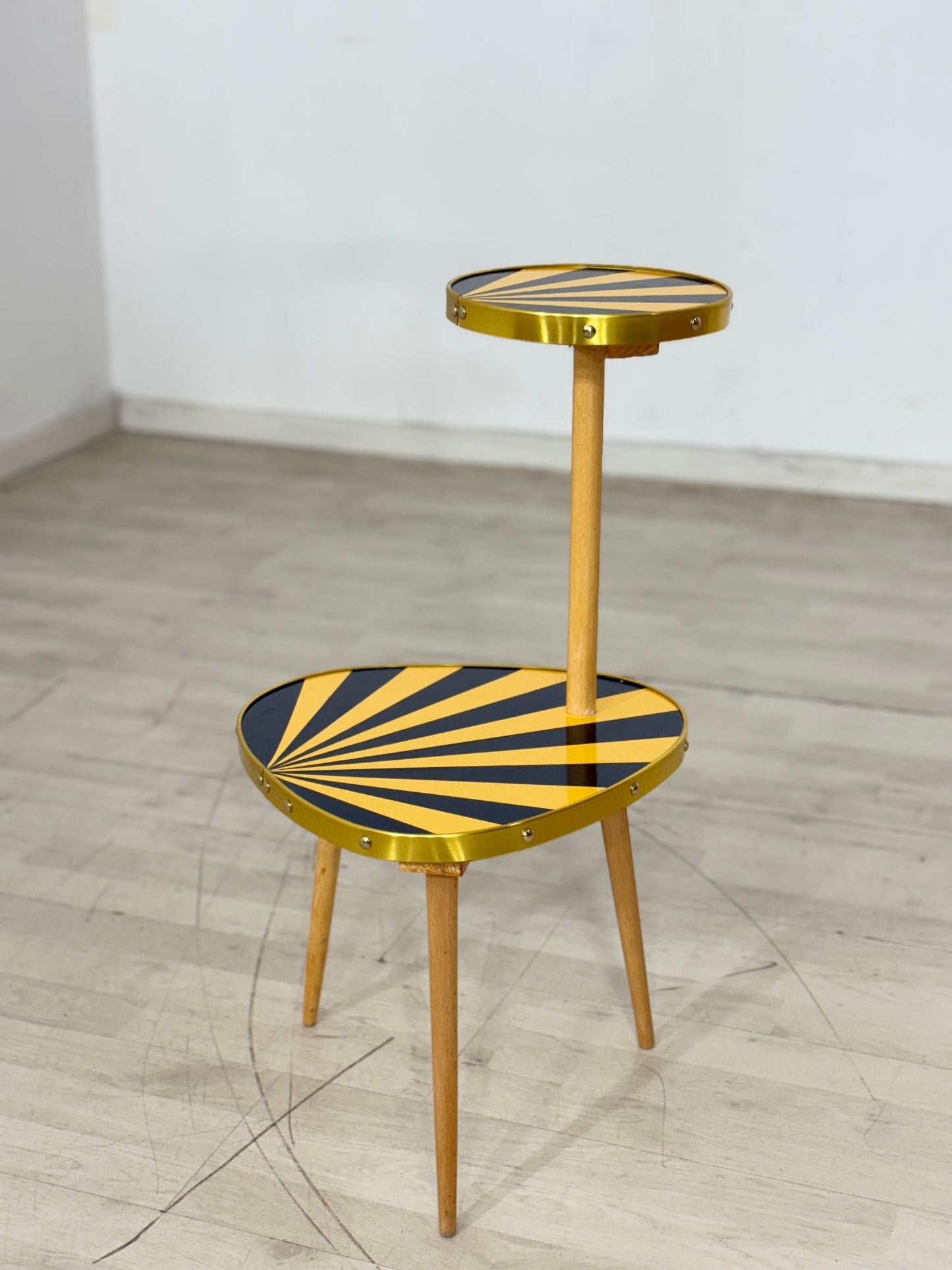 Vintage Nierentisch Blumenbank Blumentisch Beistelltisch Mid Centurty