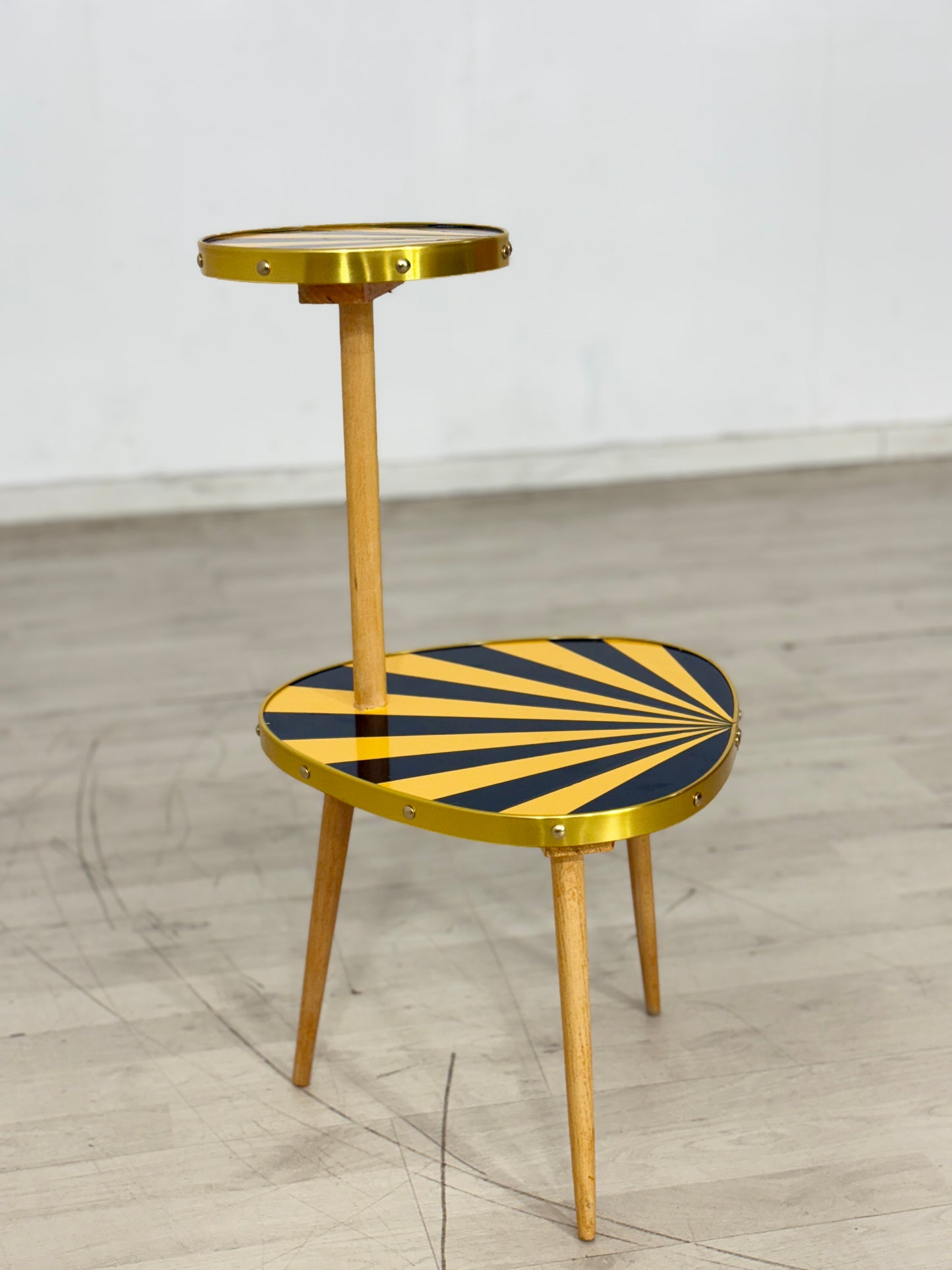 Vintage Nierentisch Blumenbank Blumentisch Beistelltisch Mid Centurty