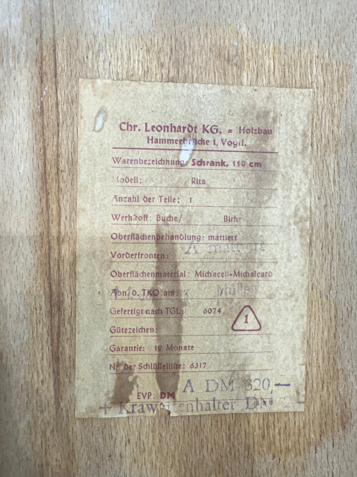 Vintage Holz Kleiderschrank Wäscheschrank Schlafzimmerschrank