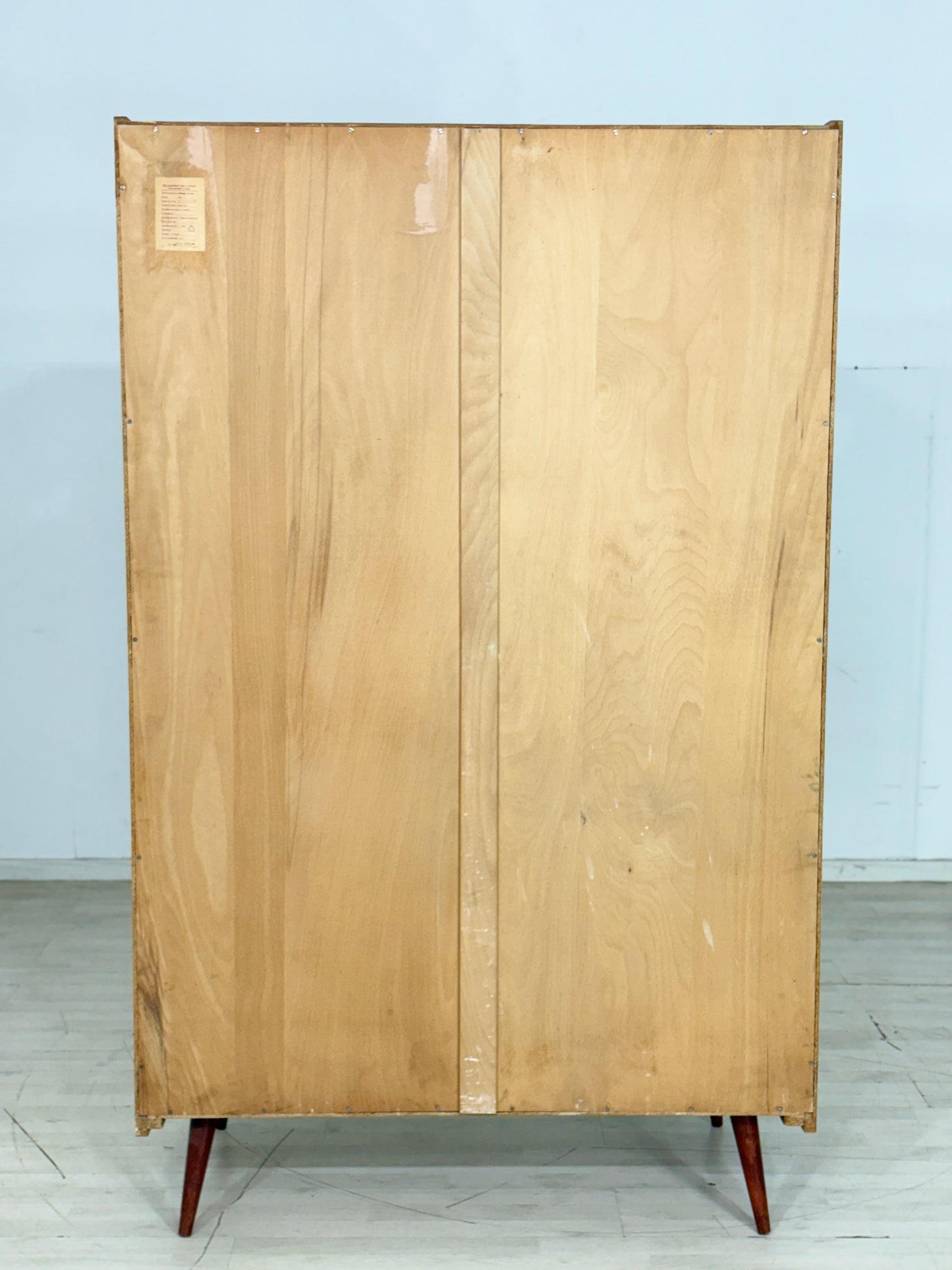 Mid Century Kleiderschrank Holz Schrank Wäscheschrank Vintage