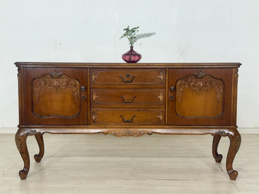 Chippendale Sideboard Kommode Anrichte Wohnzimmerschrank Vintage