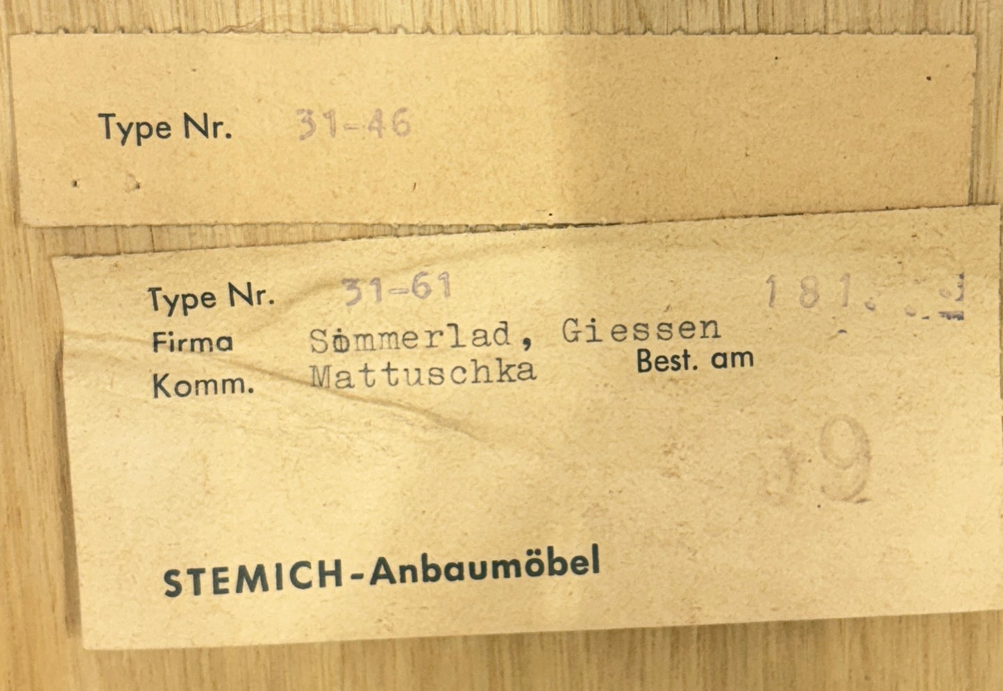 60er Jahre Wäscheschrank / Vintage Kleiderschrank / Mid Century Kleiderschrank