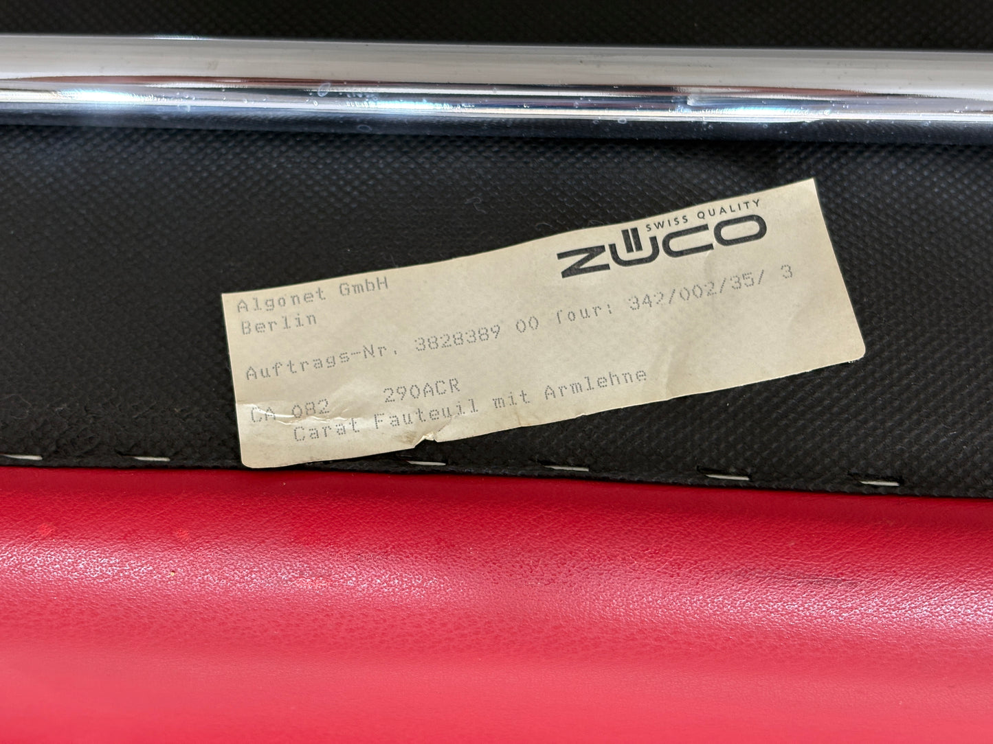 Züco Carat Leder Sessel Rot