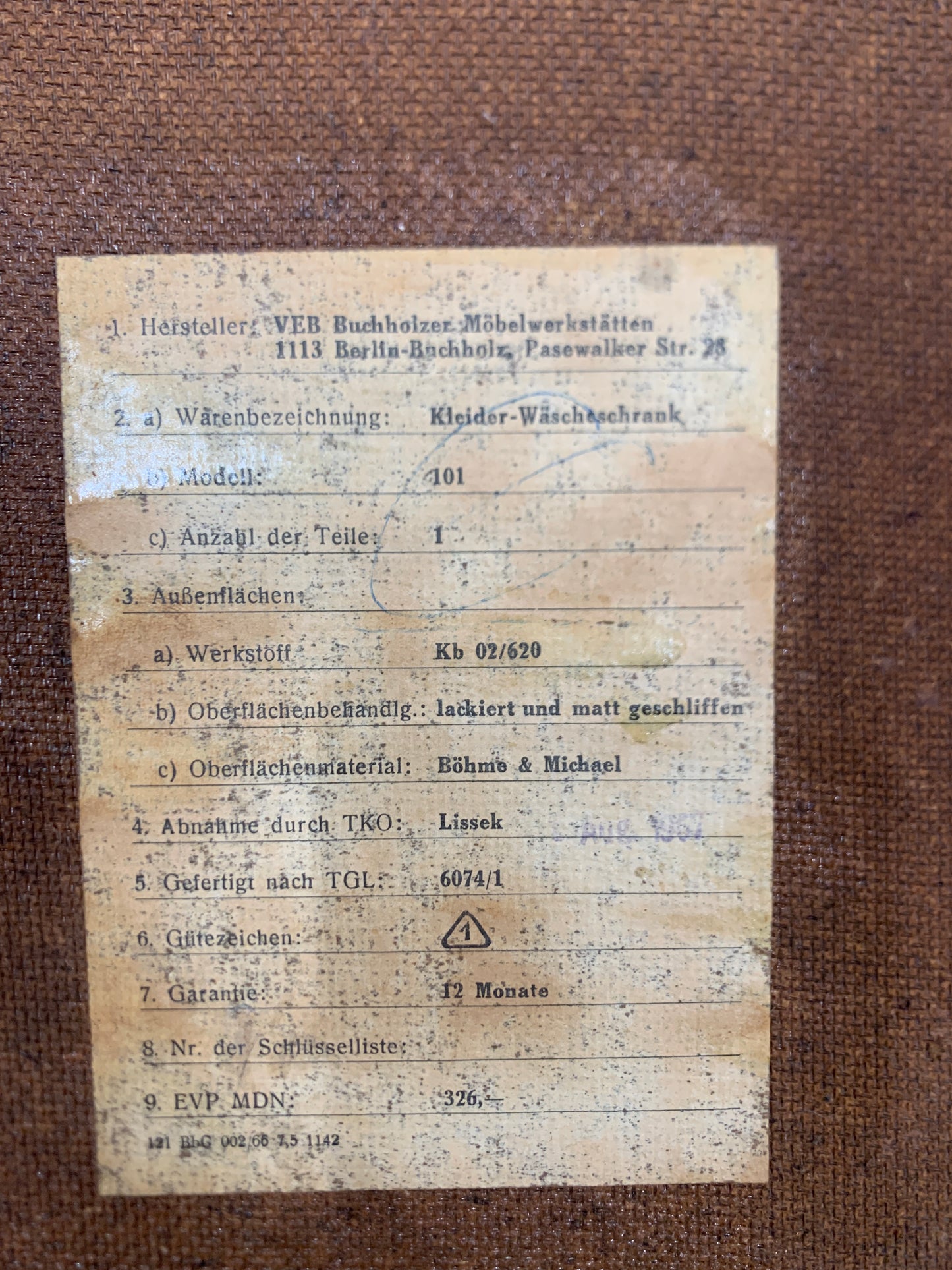 60er Jahre Wäscheschrank Kleiderschrank Schrank VINTAGE WARDROBE