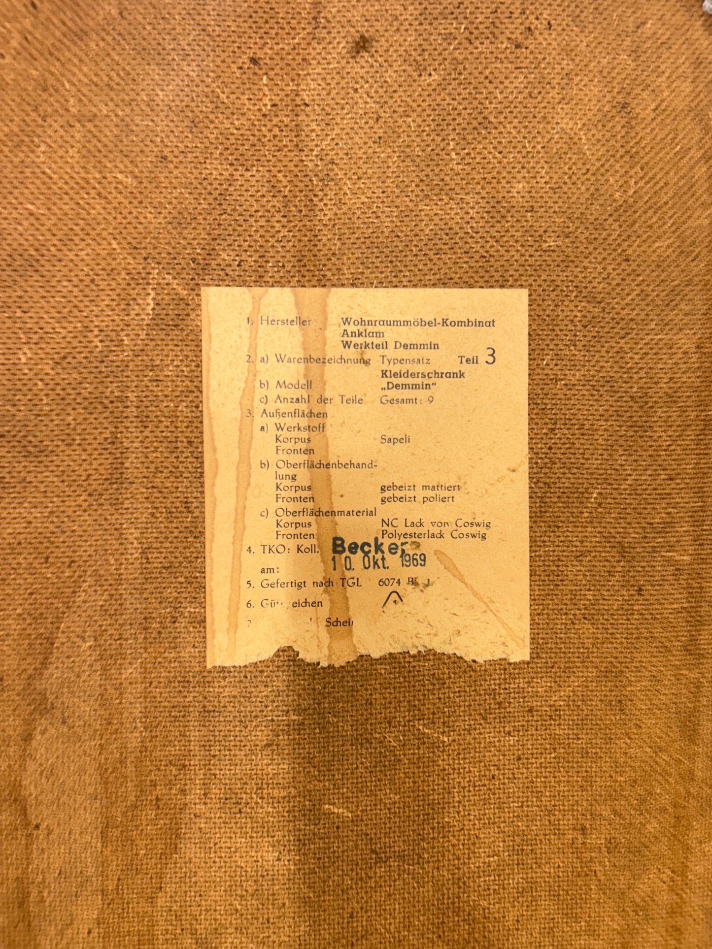 Mid Century Wäscheschrank Flurschrank Garderobenschrank Kleiderschrank Holz Schrank Vintage