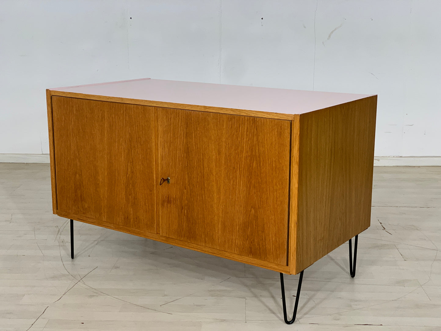 Mid Century Schrank Büroschrank Wohnzimmerschrank Kommode Anrichte Vintage